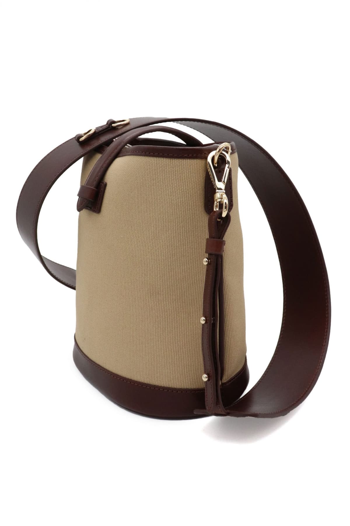 MAX MARA WEEKEND ΤΣΑΝΤΑ CROSSBODY VASAIO ΔΕΡΜΑΤΙΝΕΣ ΛΕΠΤΟΜΕΡΕΙΕΣ ΜΠΕΖ-ΚΑΦΕ