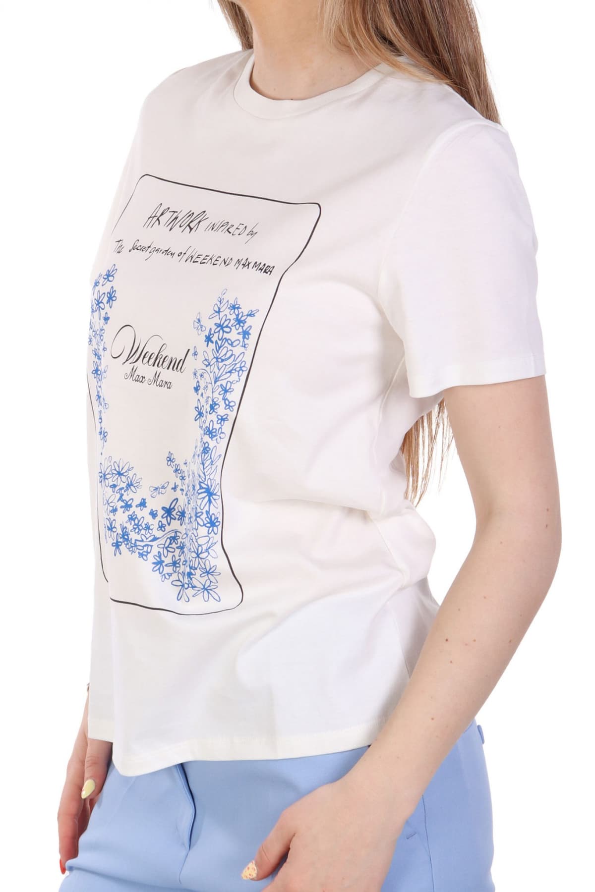 MAX MARA WEEKEND T-SHIRT TEIERA LOGO ΕΚΡΟΥ