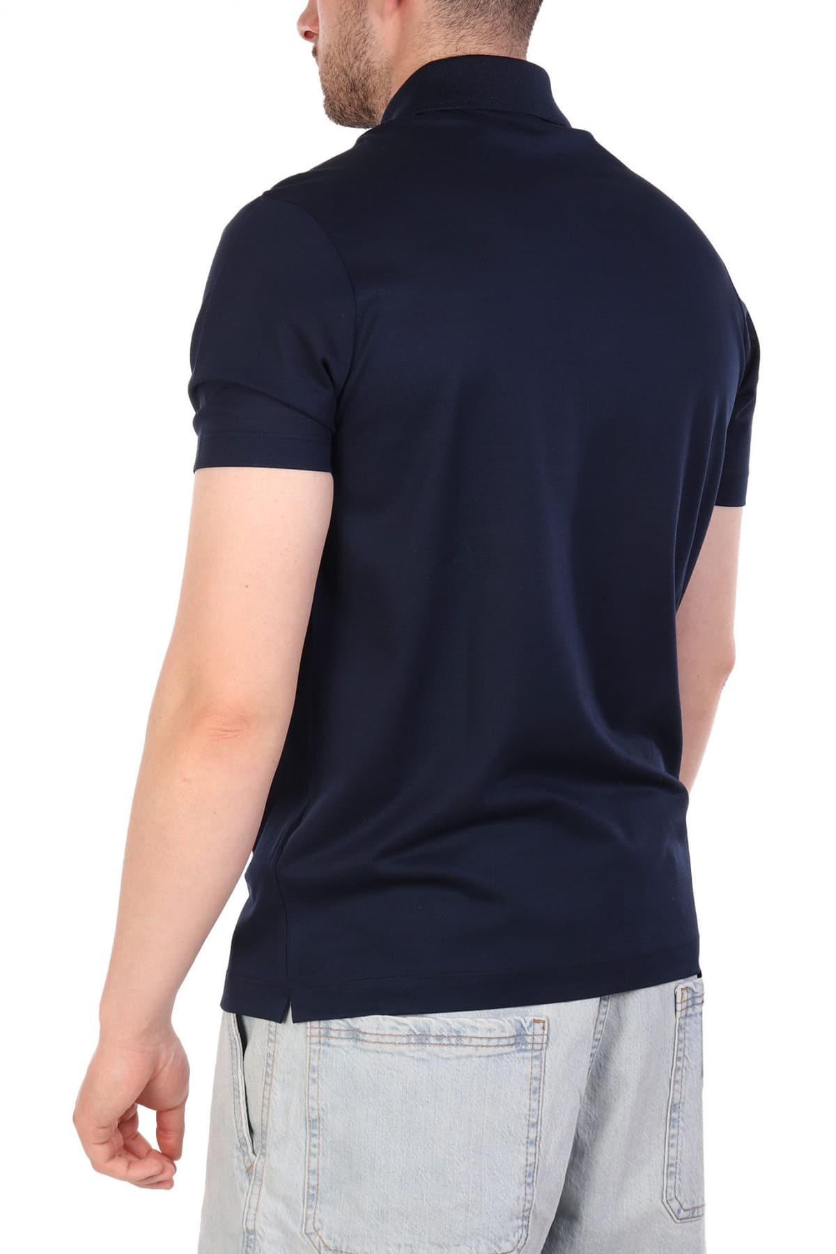 PAUL&SHARK POLO LOGO METALLIC PIN LOGO ΜΠΛΕ