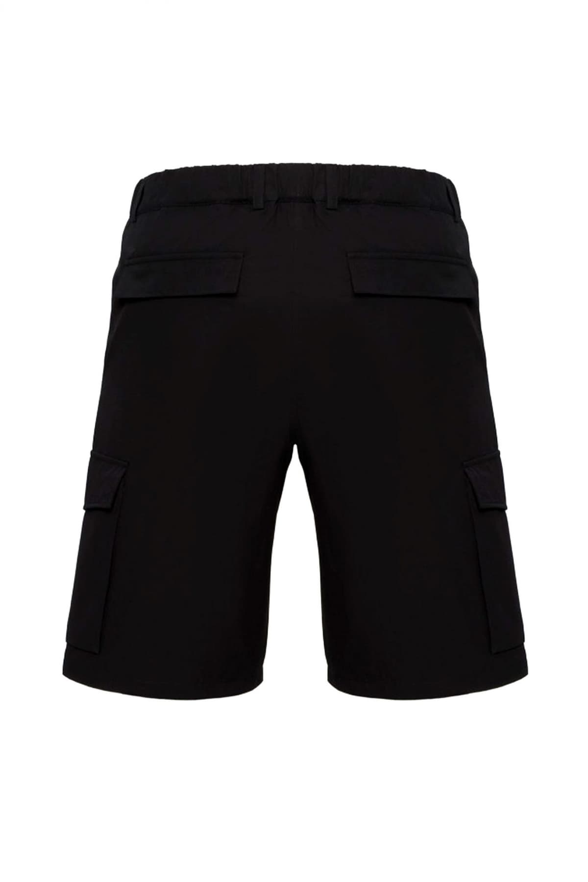 KARL LAGERFELD ΒΕΡΜΟΥΔΑ CARGO METALLIC LOGO ΜΑΥΡΟ