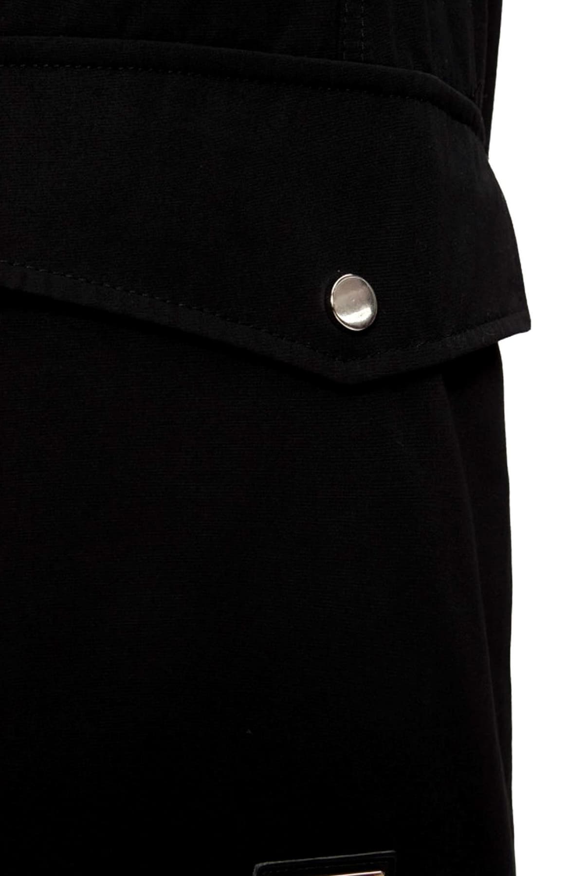 KARL LAGERFELD ΒΕΡΜΟΥΔΑ CARGO METALLIC LOGO ΜΑΥΡΟ