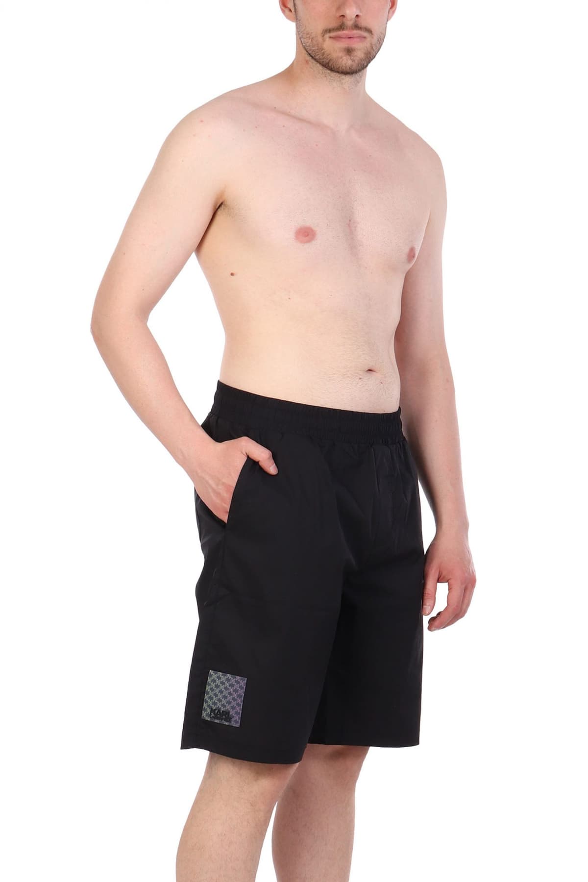 KARL LAGERFELD ΜΑΓΙΩ SHORTS LOGO ΜΑΥΡΟ