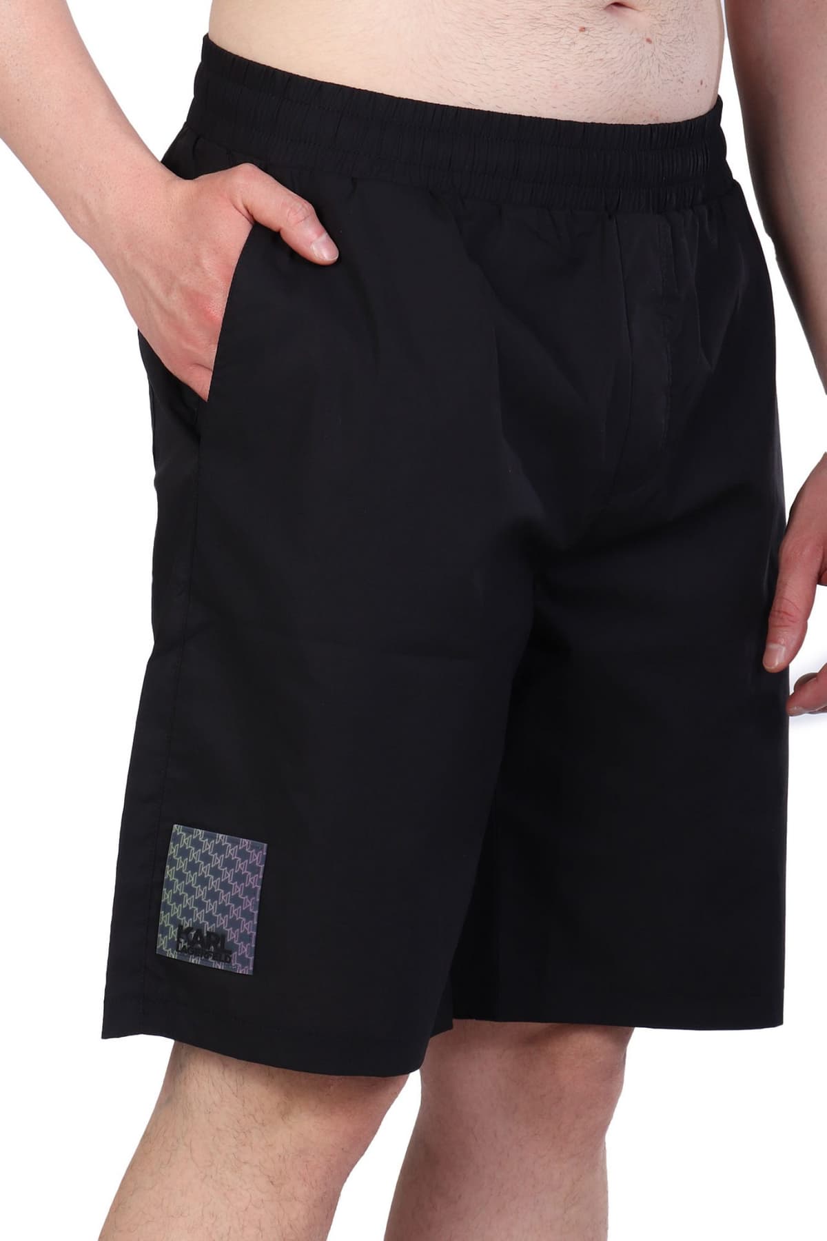 KARL LAGERFELD ΜΑΓΙΩ SHORTS LOGO ΜΑΥΡΟ