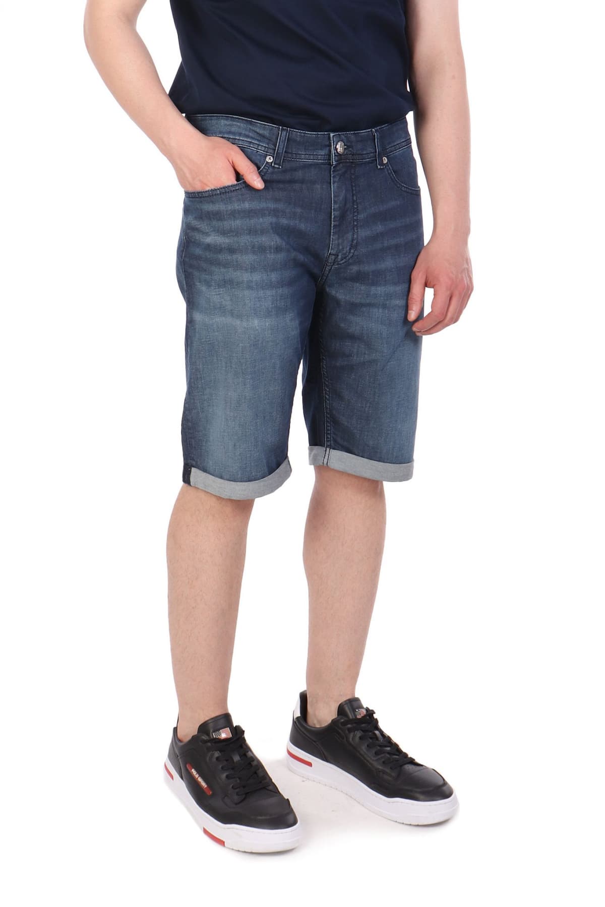 KARL LAGERFELD ΒΕΡΜΟΥΔΑ JEANS 5-POCKET ΜΠΛΕ