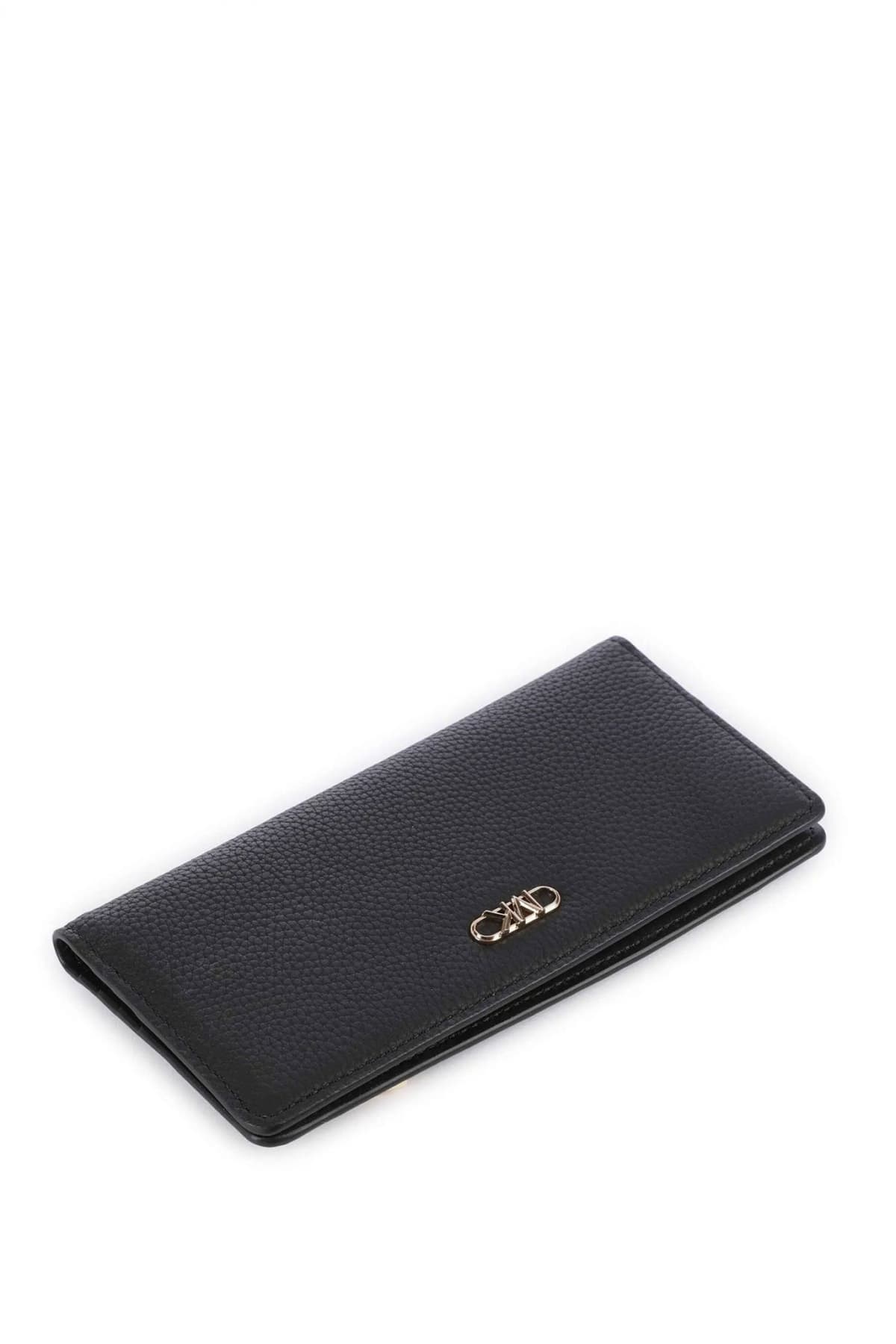 MICHAEL KORS ΠΟΡΤΟΦΟΛΙ LG SLIM SNAP ΜΕΤΑΛΛΙΚΟ LOGO MAYΡΟ