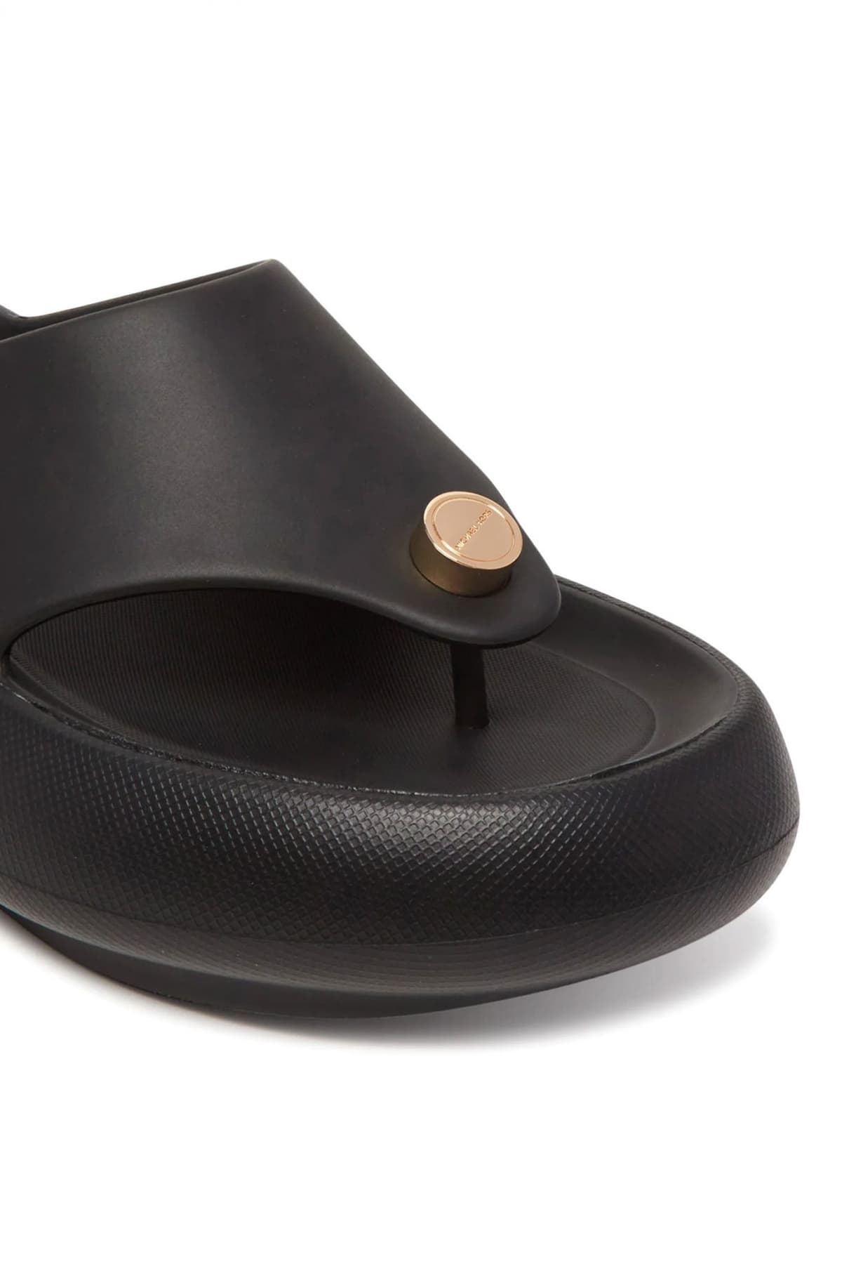 MICHAEL KORS ΠΑΠΟΥΤΣΙΑ ΠΑΝΤΟΦΛΕΣ SPLASH PLATFORM ΜΕΤΑΛΛΙΚΟ LOGO ΜΑΥΡΟ