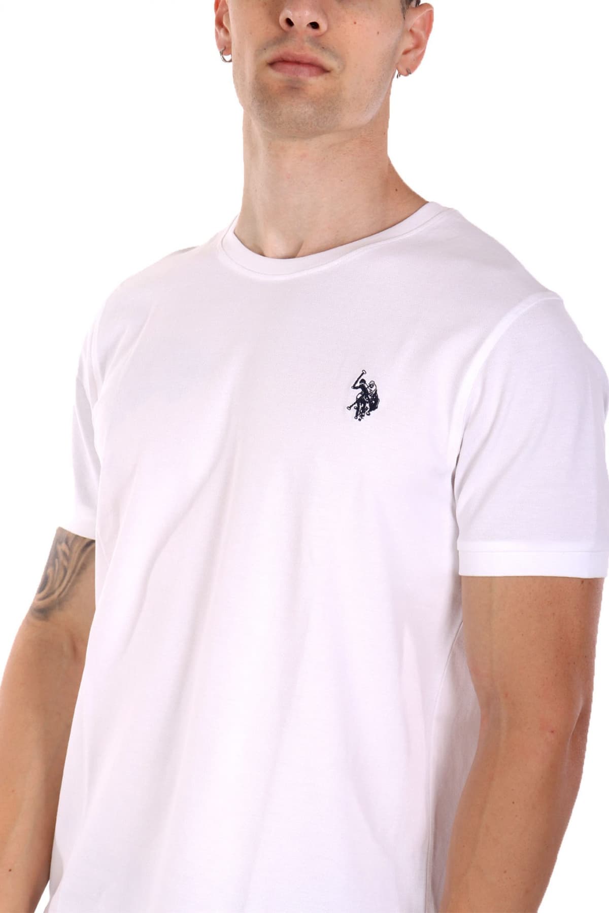 U.S. POLO ASSN. ΜΠΛΟΥΖΑ T-SHIRT ΛΕΥΚΟ ΠΙΚΕ