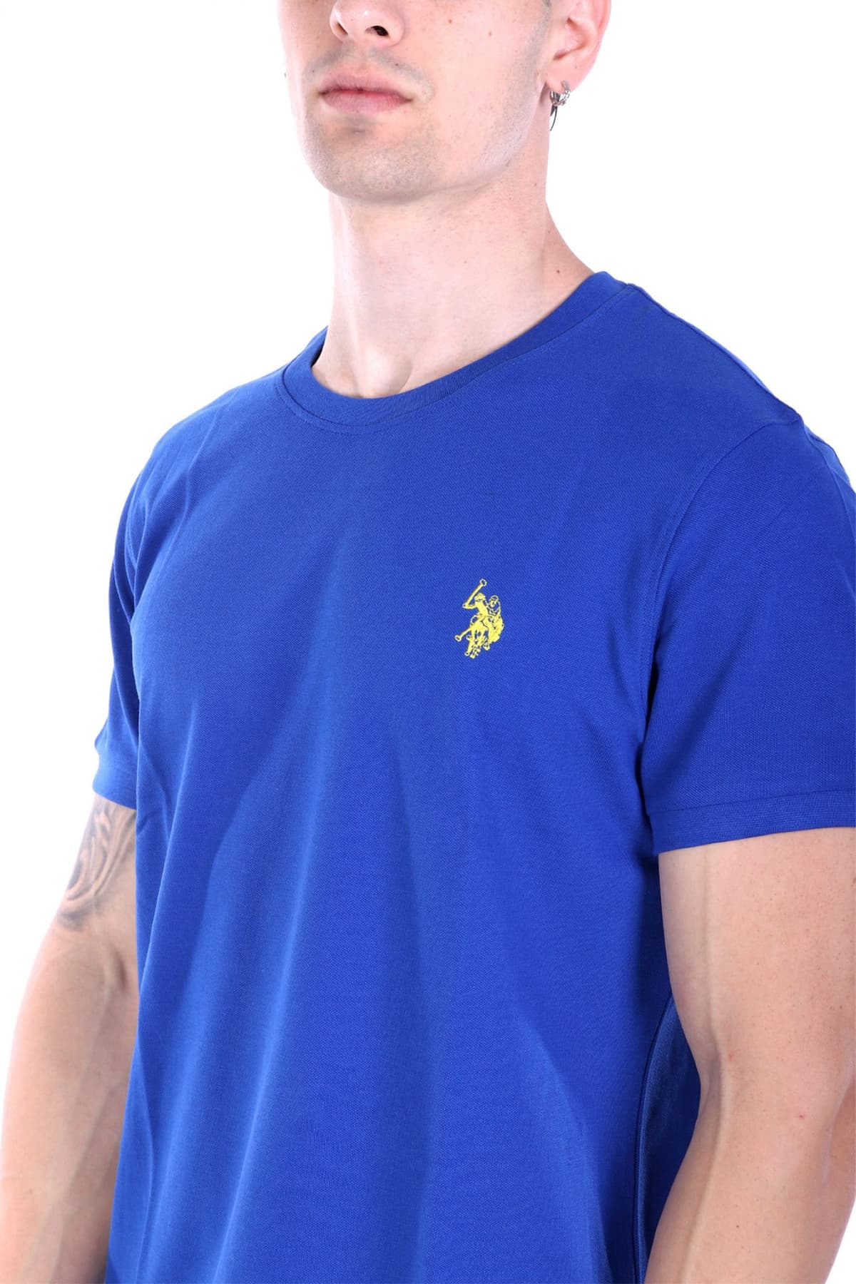 U.S. POLO ASSN. ΜΠΛΟΥΖΑ T-SHIR ΜΠΛΕ ΡΟΥΑ ΠΙΚΕ