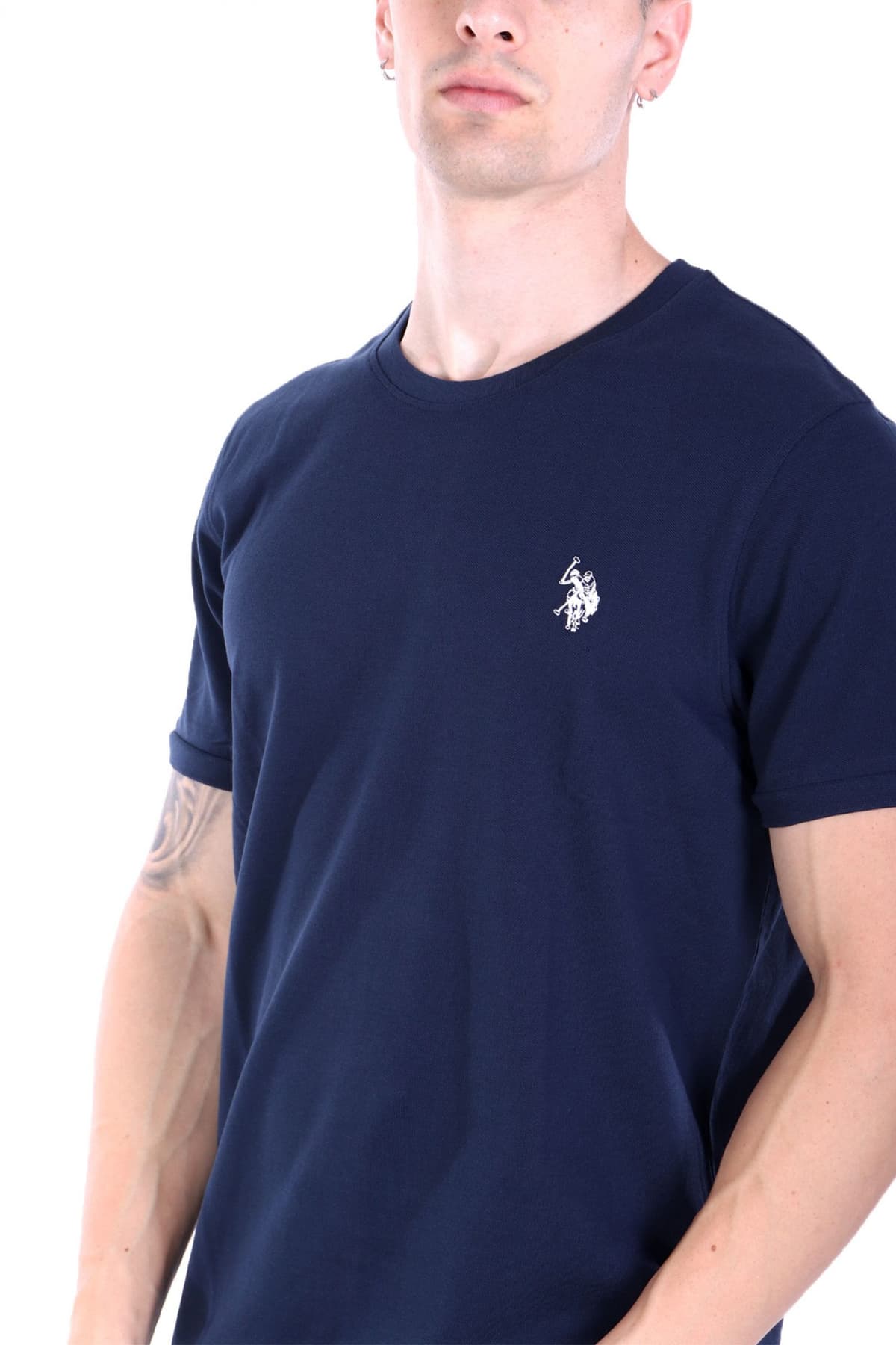 U.S. POLO ASSN. ΜΠΛΟΥΖΑ T-SHIRT ΜΠΛΕ ΠΙΚΕ