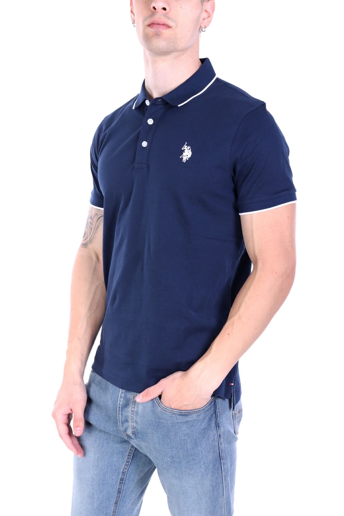 U.S. POLO ASSN. ΜΠΛΟΥΖΑ ΜΠΛΕ ΑΝΔΡΙΚΟ POLO