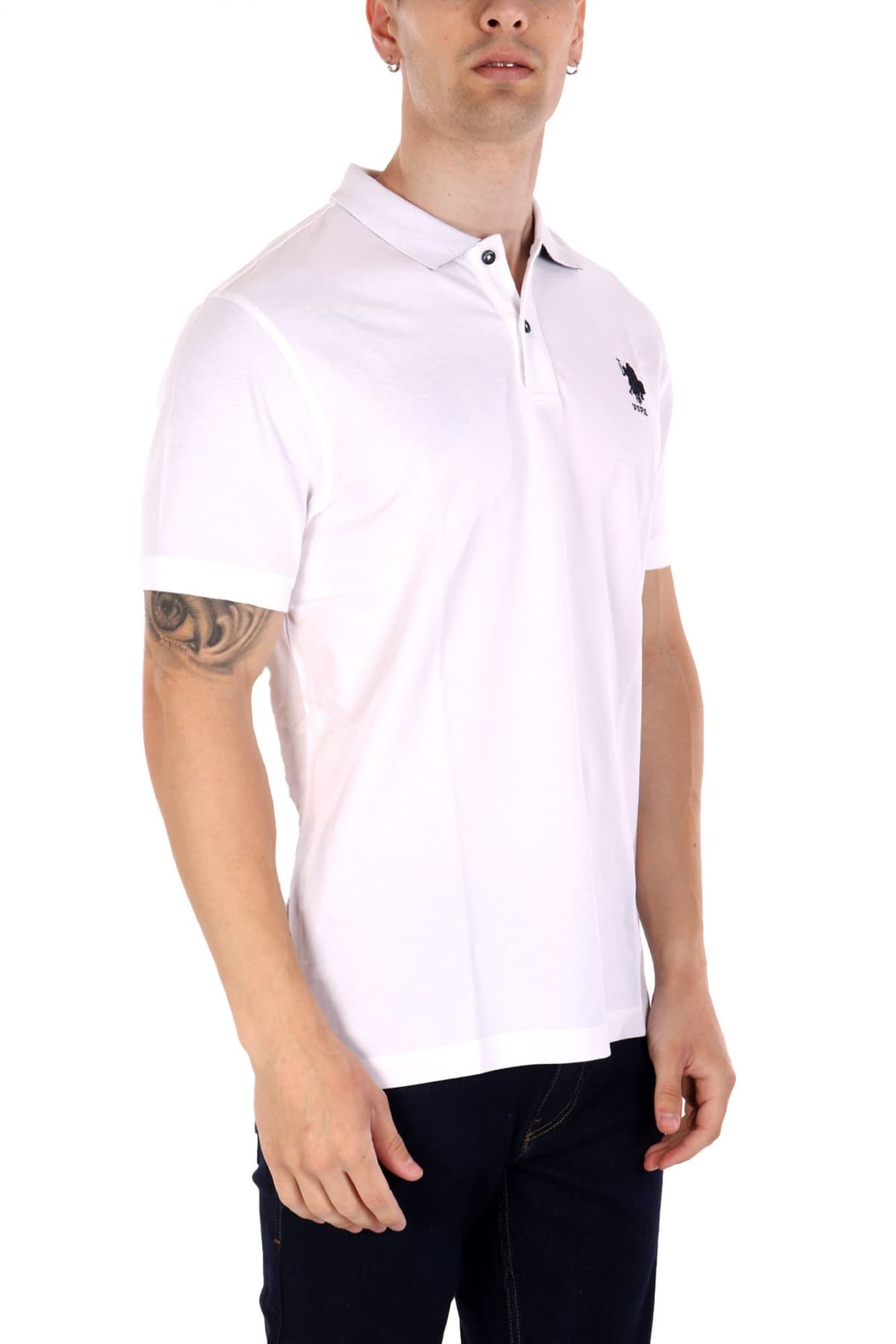 U.S. POLO ASSN. ΜΠΛΟΥΖΑ ΛΕΥΚΟ ΑΝΔΡΙΚΟ POLO