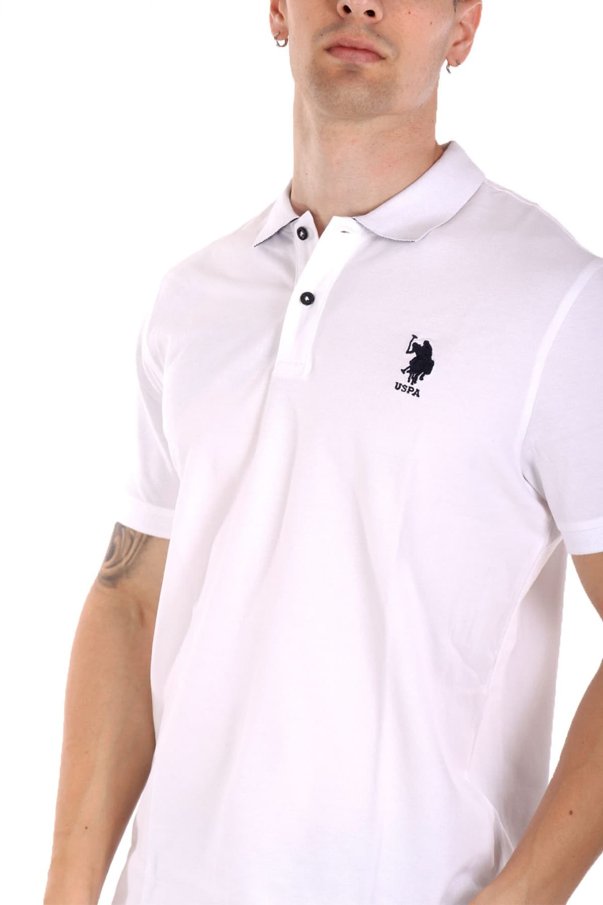U.S. POLO ASSN. ΜΠΛΟΥΖΑ ΛΕΥΚΟ ΑΝΔΡΙΚΟ POLO