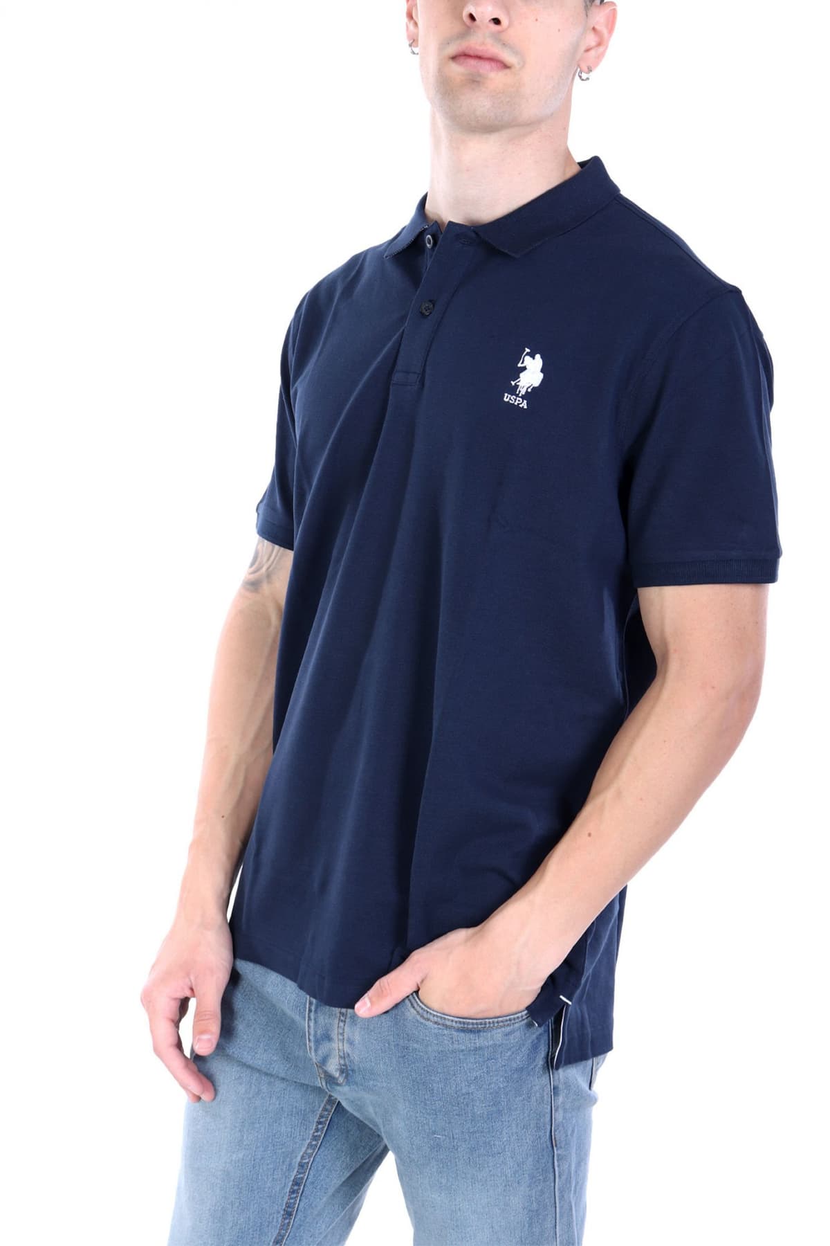U.S. POLO ASSN. ΜΠΛΟΥΖΑ ΜΠΛΕ ΑΝΔΡΙΚΟ POLO ΠΙΚΕ