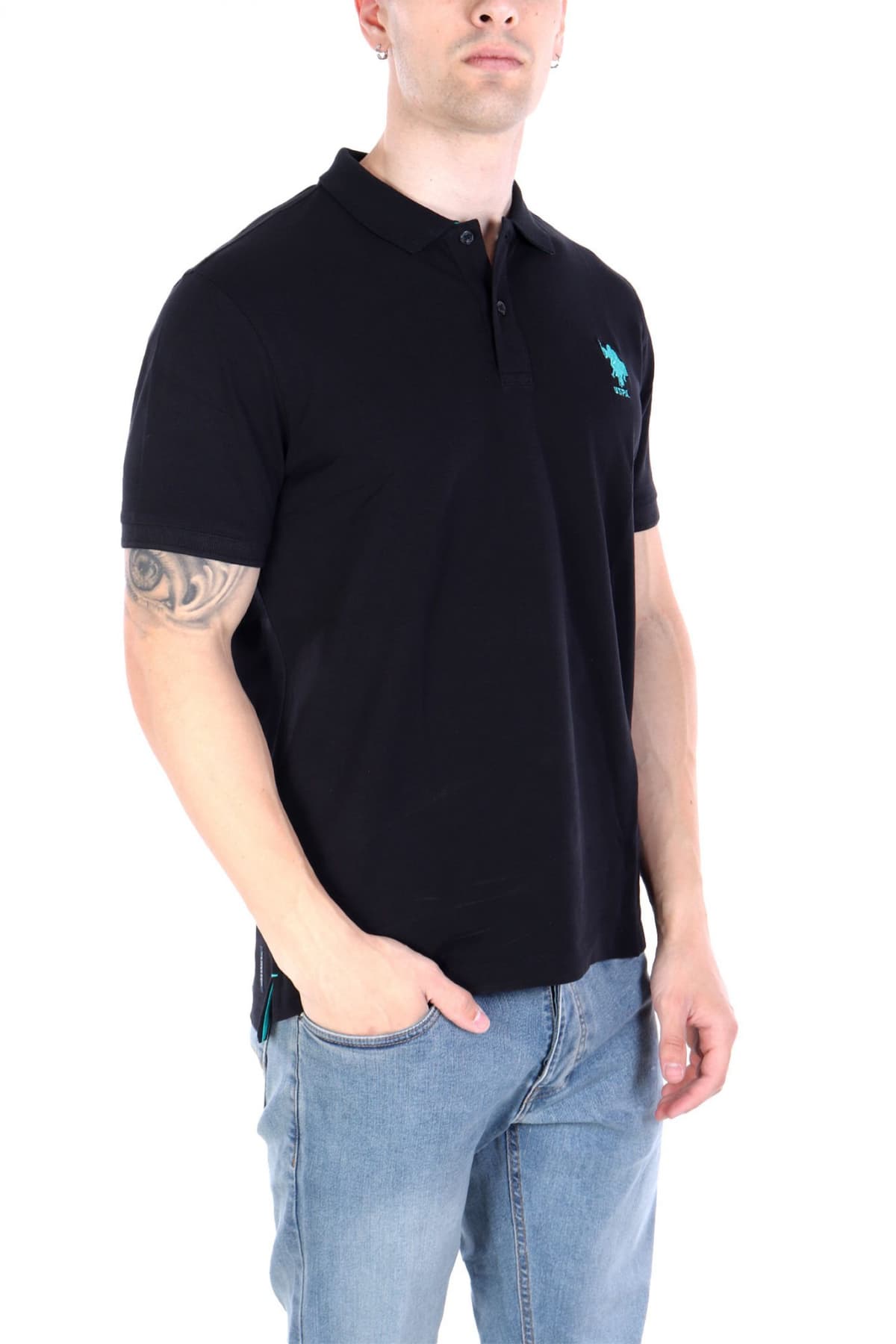 U.S. POLO ASSN. ΜΠΛΟΥΖΑ ΜΑΥΡΟ ΑΝΔΡΙΚΟ POLO ΠΙΚΕ