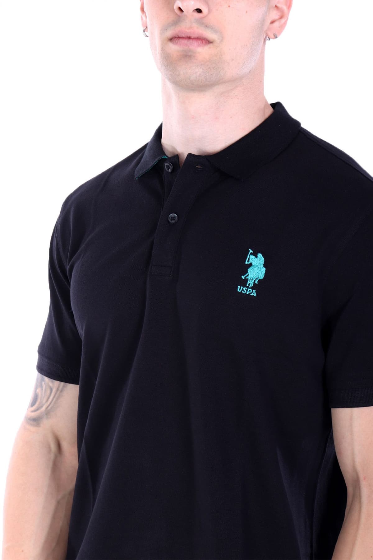 U.S. POLO ASSN. ΜΠΛΟΥΖΑ ΜΑΥΡΟ ΑΝΔΡΙΚΟ POLO ΠΙΚΕ