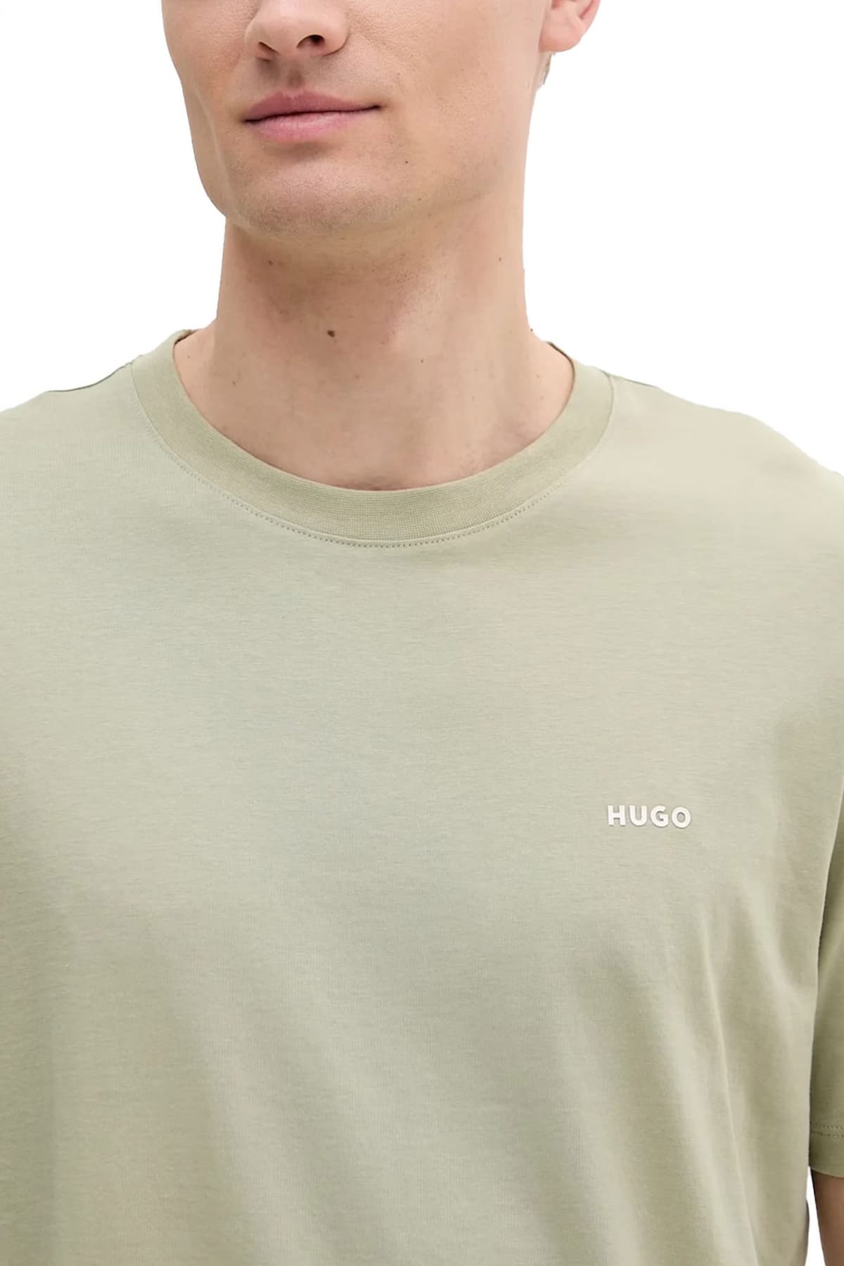 HUGO T-SHIRT DERO222 LOGO ΠΡΑΣΙΝΟ