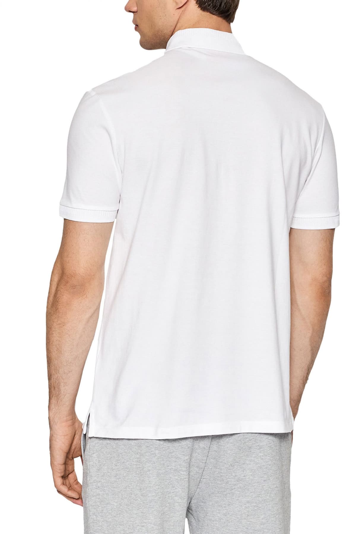 HUGO POLO SLIM FIT DERESO222 LOGO ΛΕΥΚΟ