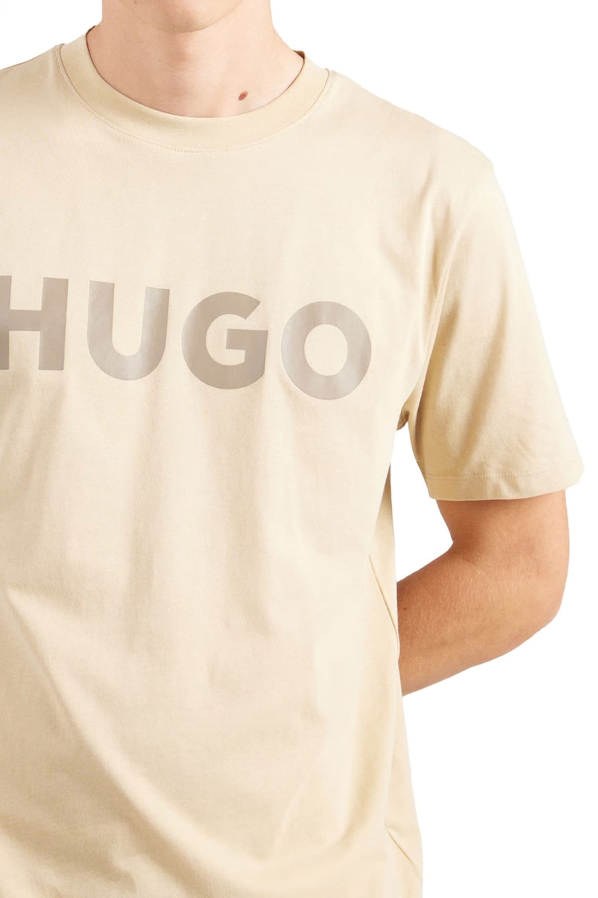 HUGO T-SHIRT DULIVIO LOGO ΜΠΕΖ