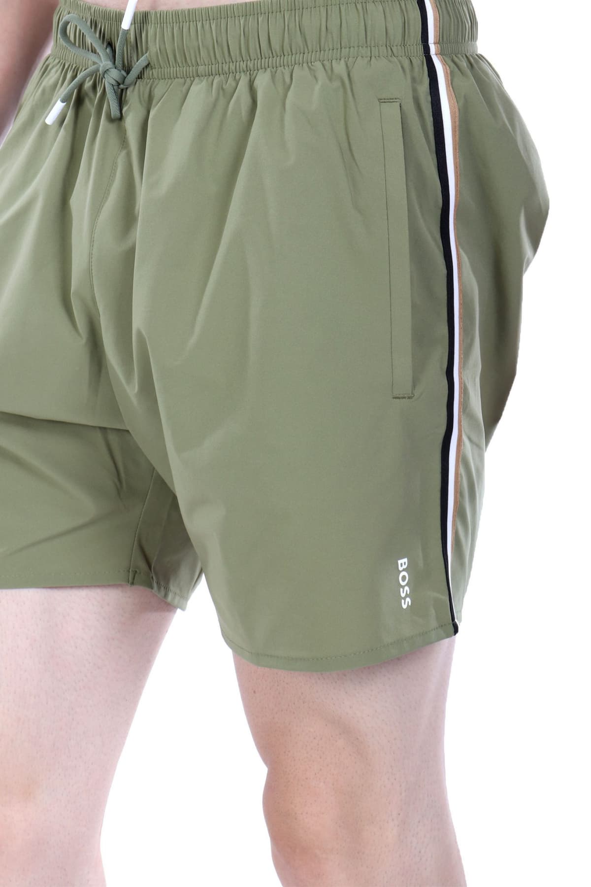 BOSS BEACHWEAR ΜΑΓΙΩ ICONIC ΧΑΚΙ