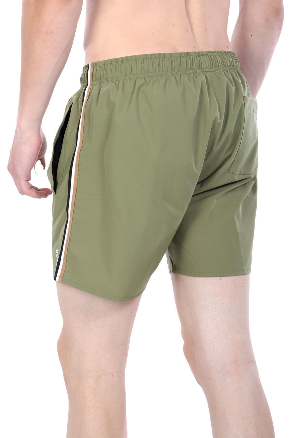 BOSS BEACHWEAR ΜΑΓΙΩ ICONIC ΧΑΚΙ