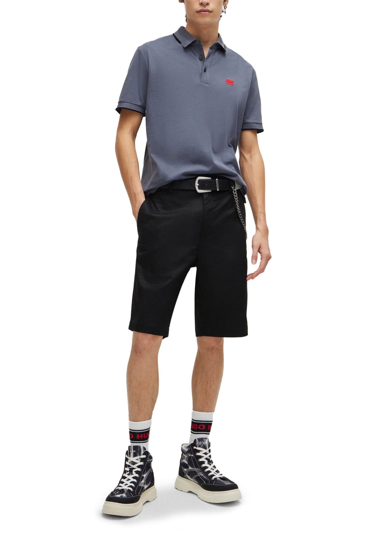 HUGO ΒΕΡΜΟΥΔΑ CHINO DARIK241 ΜΑΥΡΟ