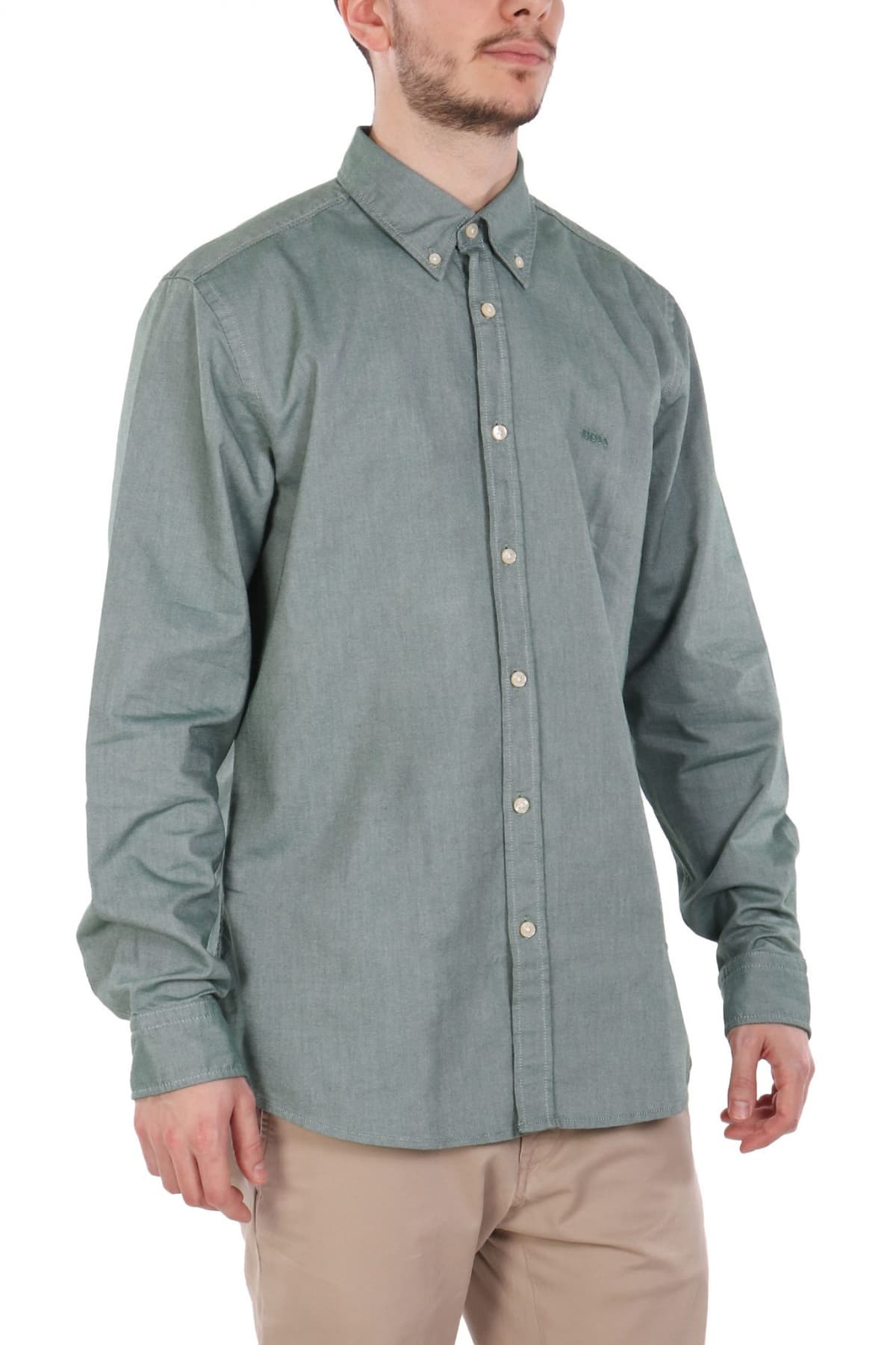 BOSS CASUAL ΠΟΥΚΑΜΙΣΟ BUTTON DOWN REGULAR FIT RICKERT_M ΦΥΣΤΙΚΙ