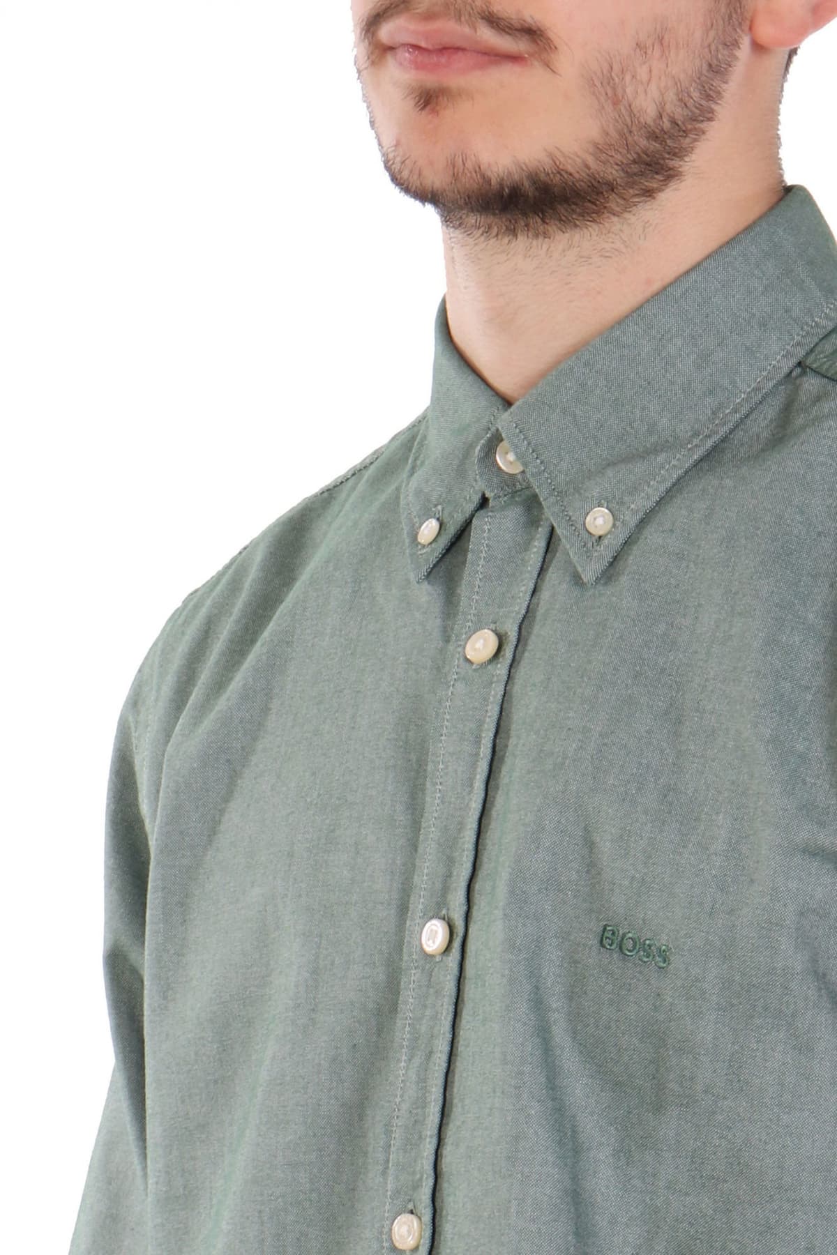 BOSS CASUAL ΠΟΥΚΑΜΙΣΟ BUTTON DOWN REGULAR FIT RICKERT_M ΦΥΣΤΙΚΙ