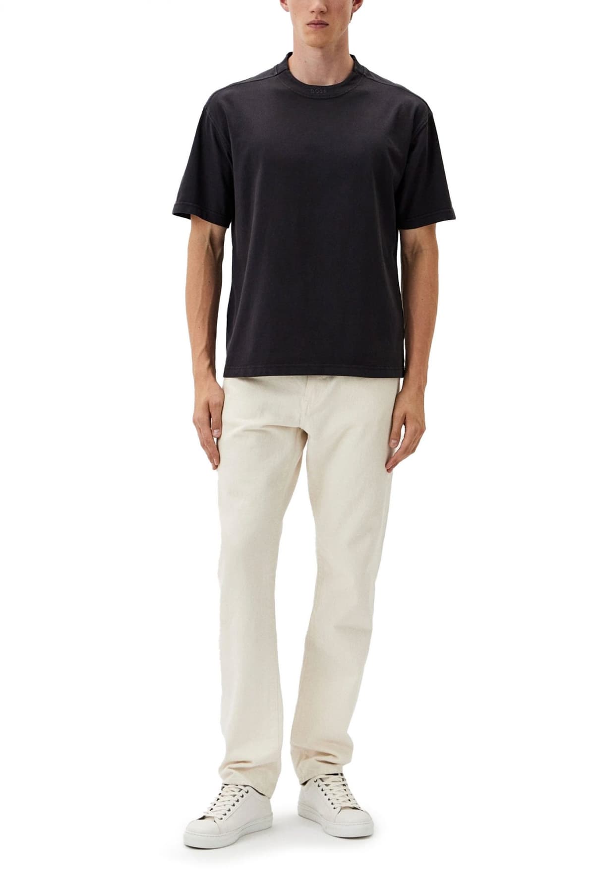 BOSS CASUAL T-SHIRT RELAXED FIT TE_DYE_ ΜΑΥΡΟ