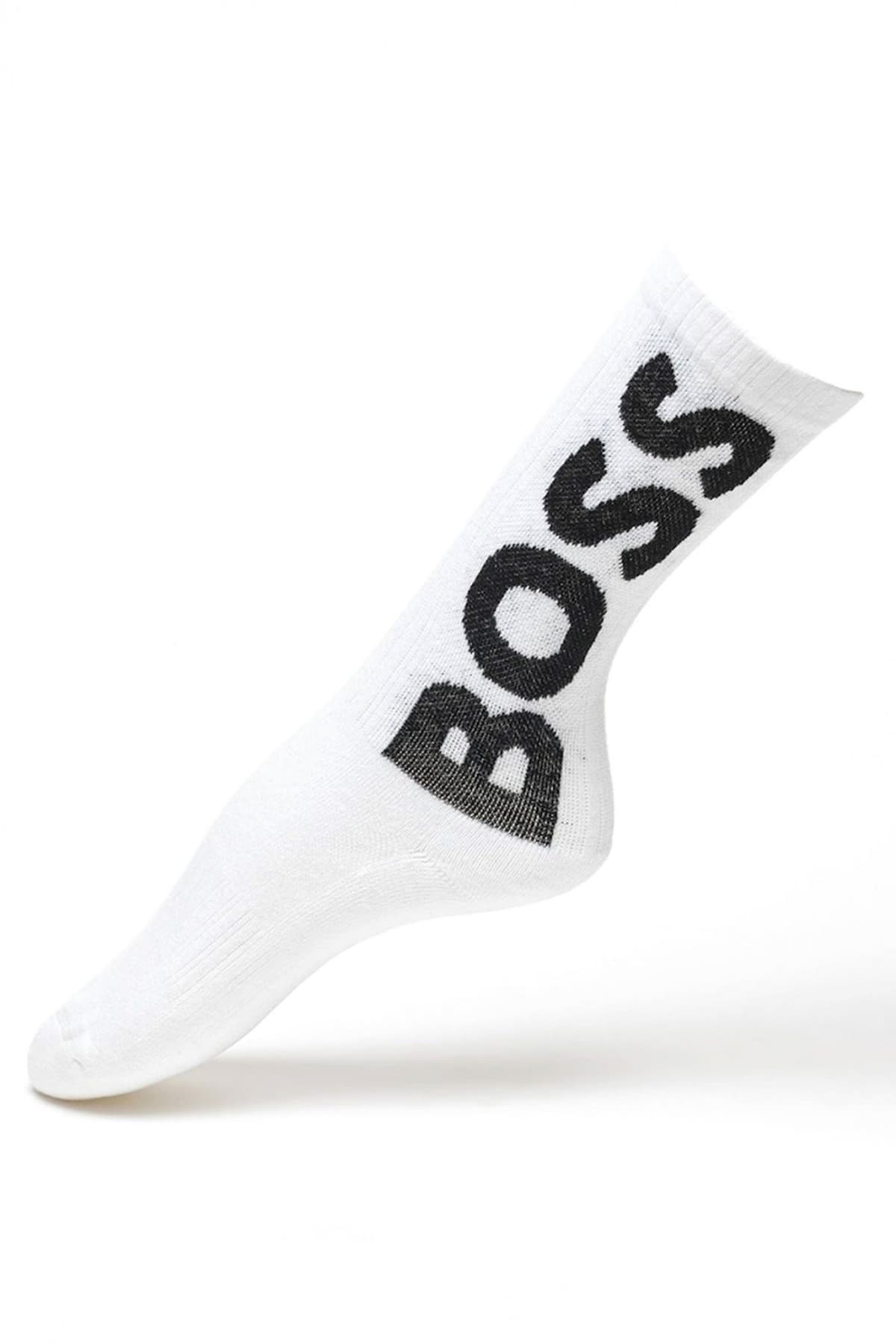 BOSS ΚΑΛΤΣΕΣ 3P QS LOGO CC ΜΑΥΡΟ-ΛΕΥΚΟ