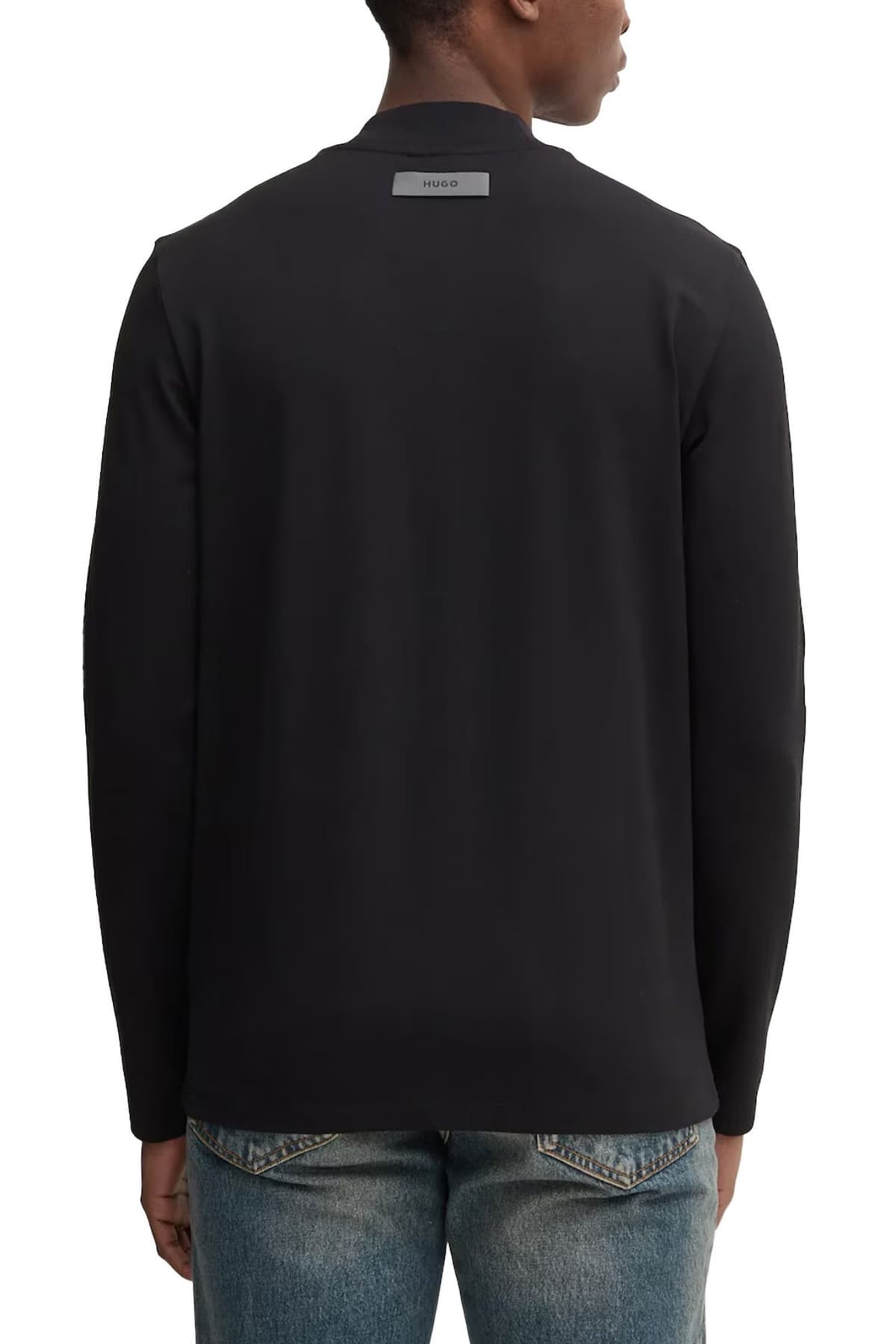 HUGO T-SHIRT DIMERSOLO SLIM FIT ΜΑΥΡΟ