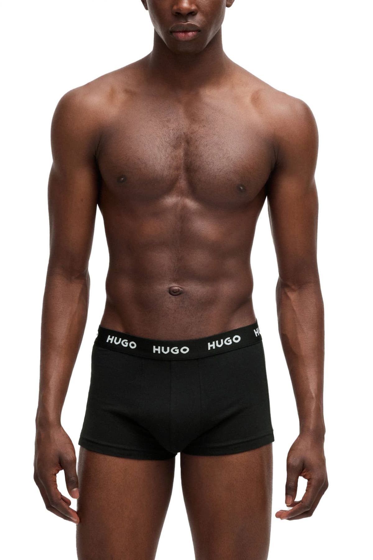 HUGO ΕΣΩΡΟΥΧΟ TRUNK TRIPLET DESIGN COTTON STRETCH ΜΑΥΡΟ