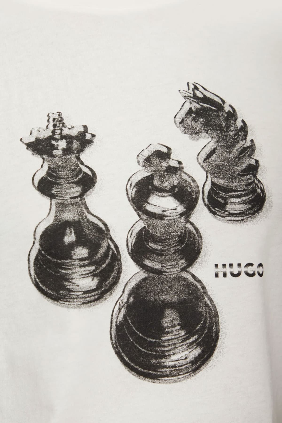 HUGO T-SHIRT DISCHACH LOGO ΛΕΥΚΟ