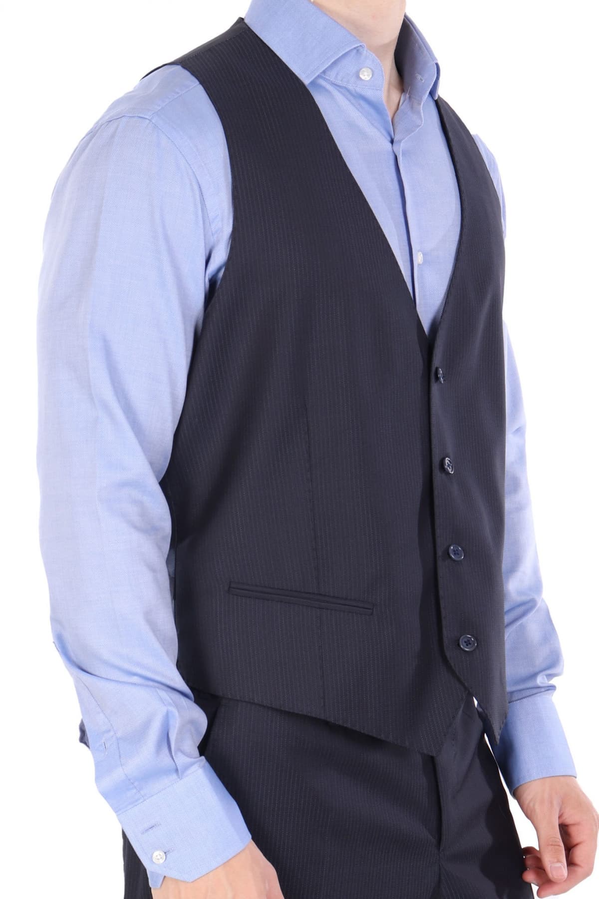 EMPORIO ARMANI ΚΟΣΤΟΥΜΙ M LINE ΨΙΛΟΡΙΓΟ ΜΠΛΕ