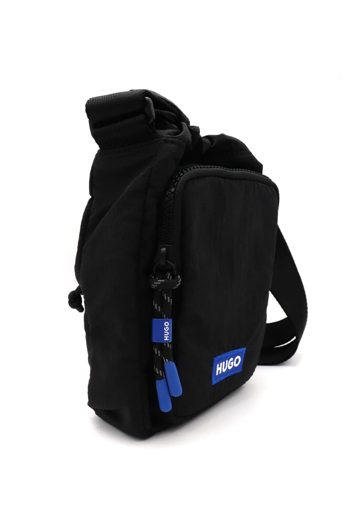 HUGO BLUE ΤΣΑΝΤΑΚI CROSSBODY VYTAL R DRAWSTR ΜΑΥΡΟ