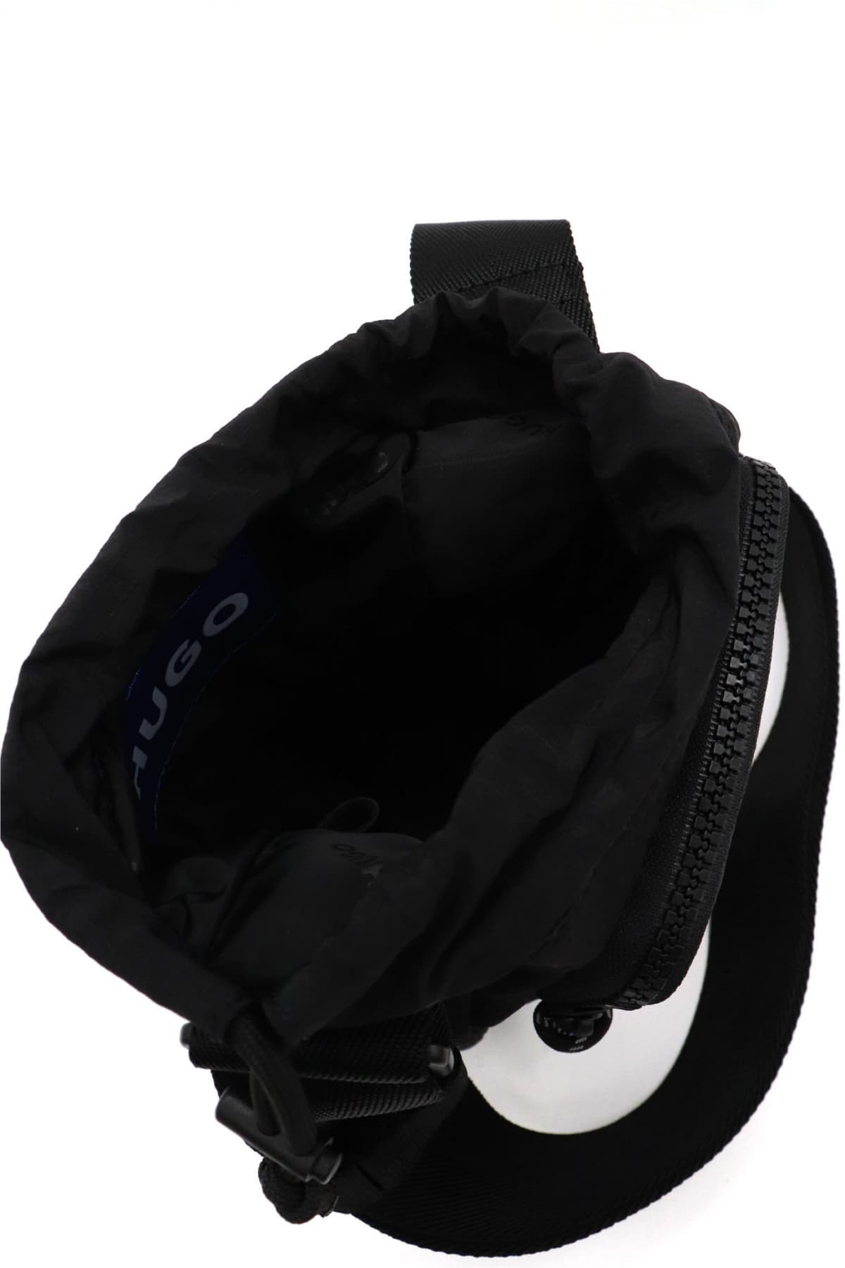 HUGO BLUE ΤΣΑΝΤΑΚI CROSSBODY VYTAL R DRAWSTR ΜΑΥΡΟ