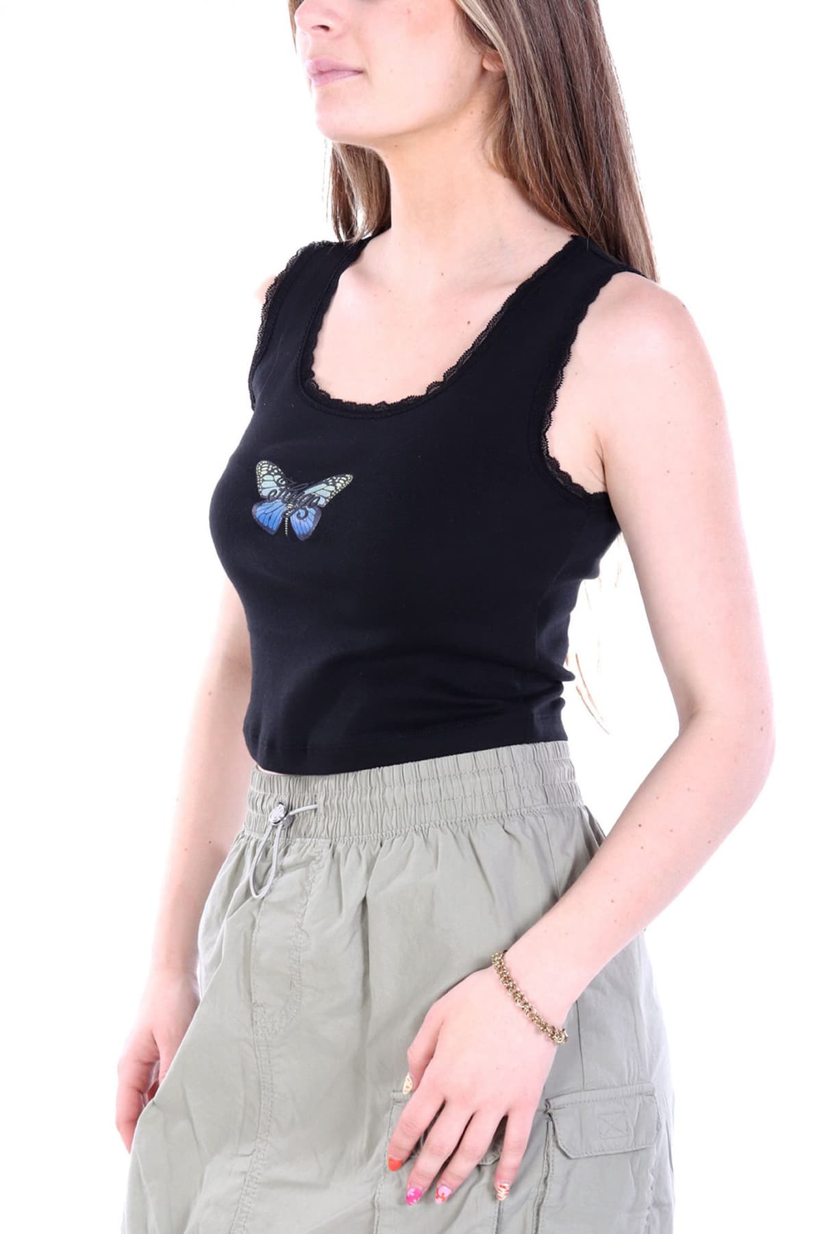 HUGO BLUE TANK TOP DELARINA_B ΔΑΝΤΕΛΑ LOGO ΜΑΥΡΟ