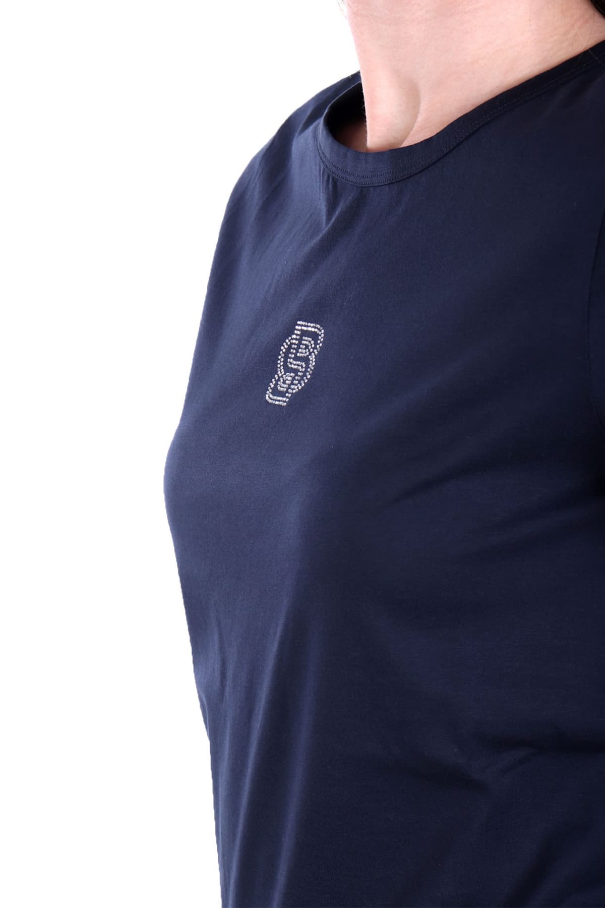 BOSS T-SHIRT EVENTSA7 LOGO ΣΚΟΥΡΟ ΜΠΛΕ