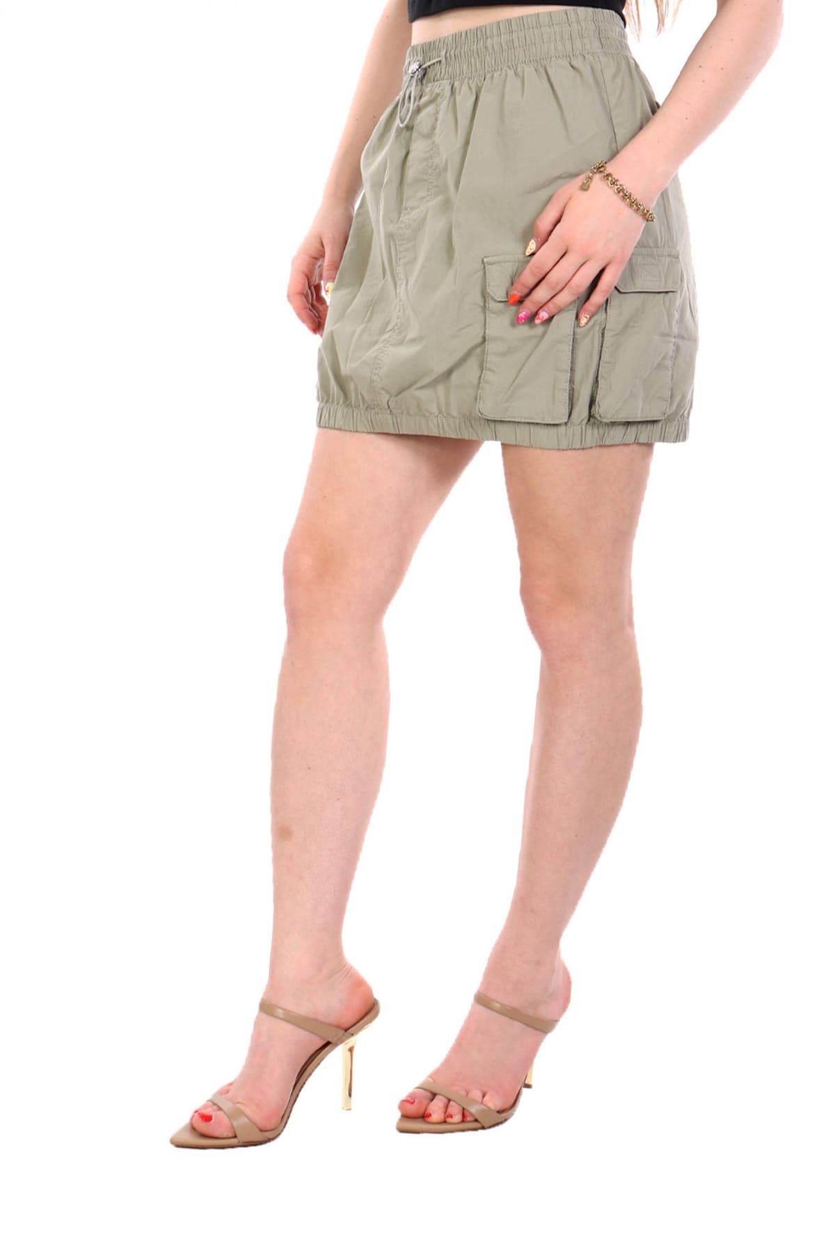 HUGO BLUE ΦΟΥΣΤΑ MINI REFINO-1-D_B ΛΑΣΤΙΧΟ ΜΕ ΤΣΕΠΕΣ ΧΑΚΙ