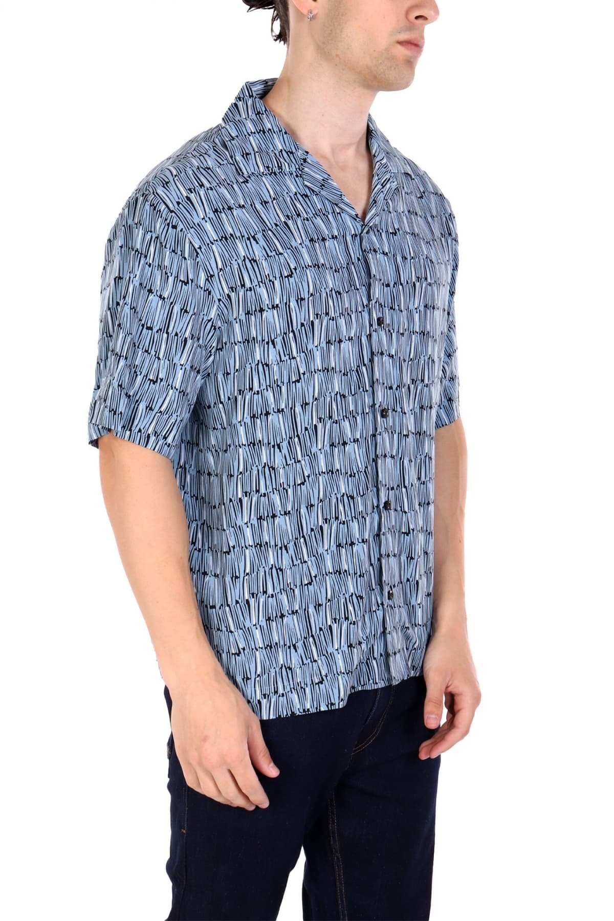 HUGO ΠΟΥΚΑΜΙΣΟ ΚΟΝΤΟΜΑΝΙΚΟ ESPINO ΕΜΠΡΙΜΕ ΜΠΛΕ-ΛΕΥΚΟ