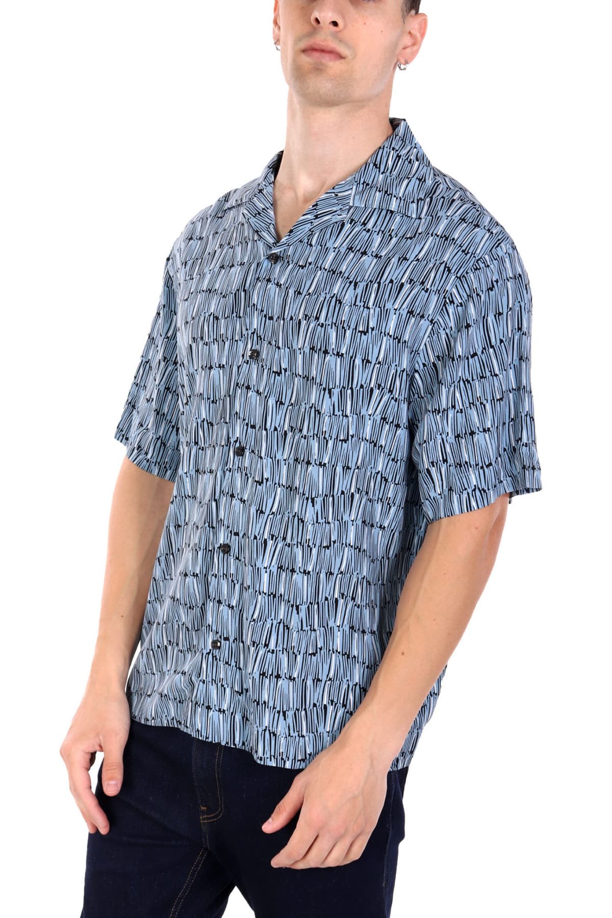 HUGO ΠΟΥΚΑΜΙΣΟ ΚΟΝΤΟΜΑΝΙΚΟ ESPINO ΕΜΠΡΙΜΕ ΜΠΛΕ-ΛΕΥΚΟ