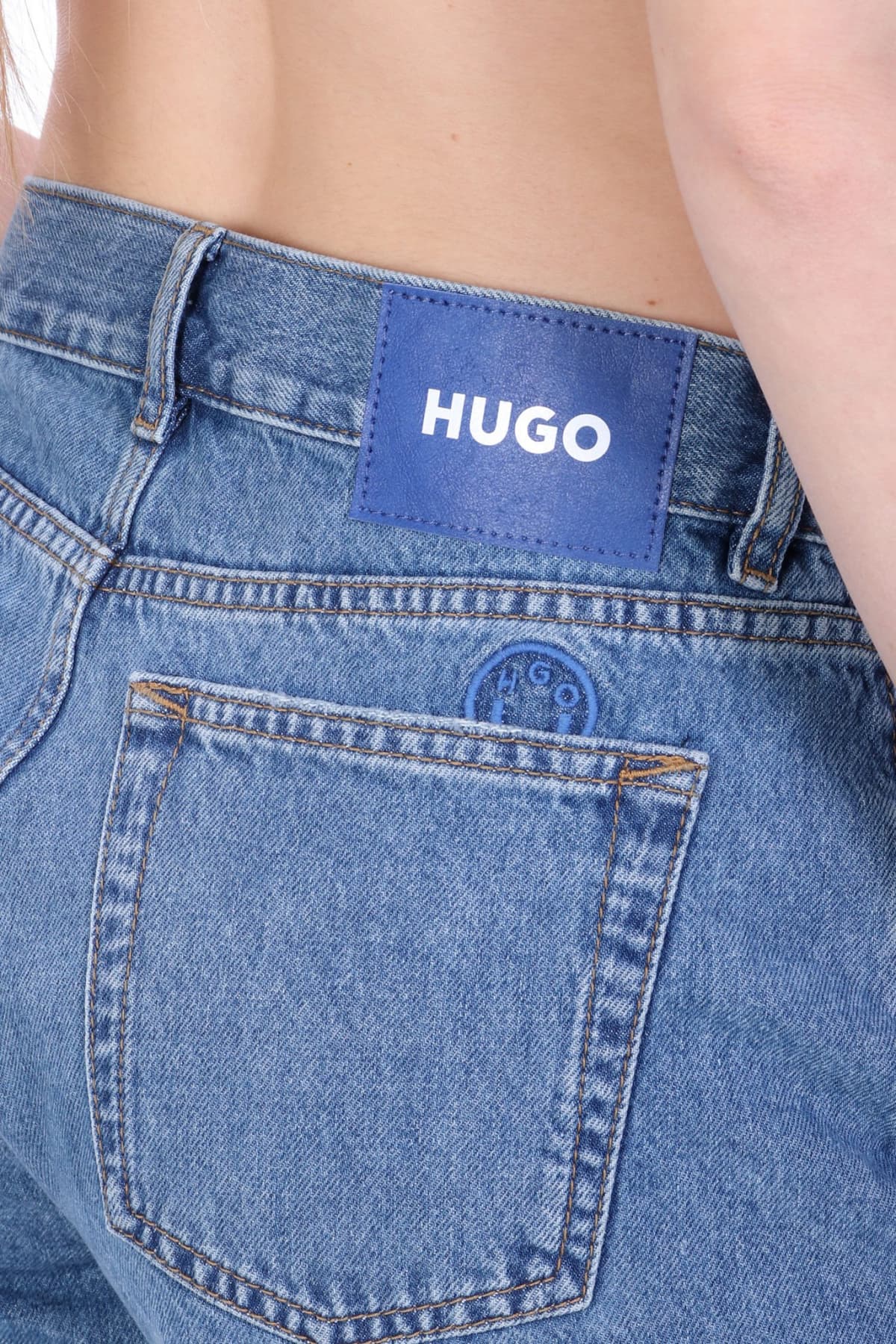 HUGO BLUE ΣΟΡΤΣ JEANS GIMUSA_B LOGO ΠΙΣΩ ΜΠΛΕ