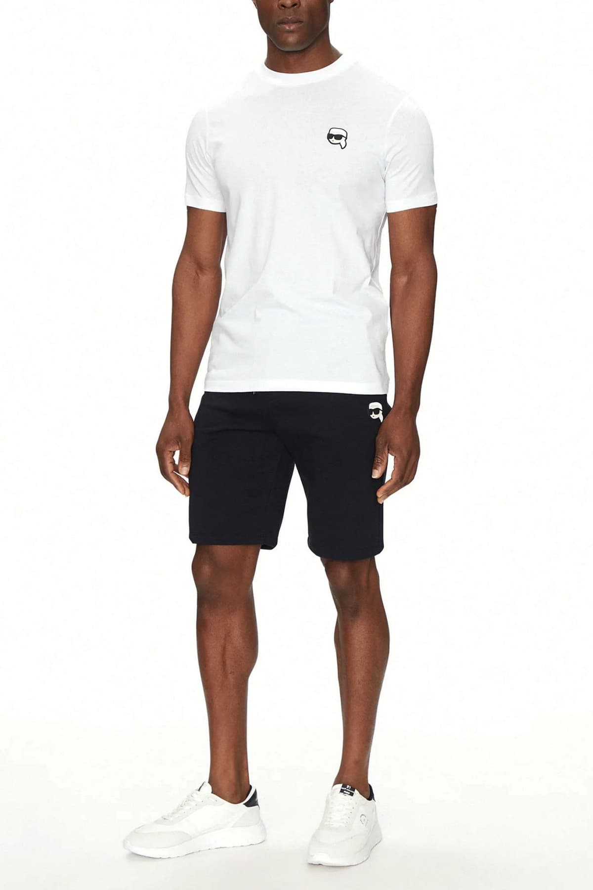 KARL LAGERFELD ΒΕΡΜΟΥΔΑ ΦΟΥΤΕΡ LOGO ΜΠΛΕ