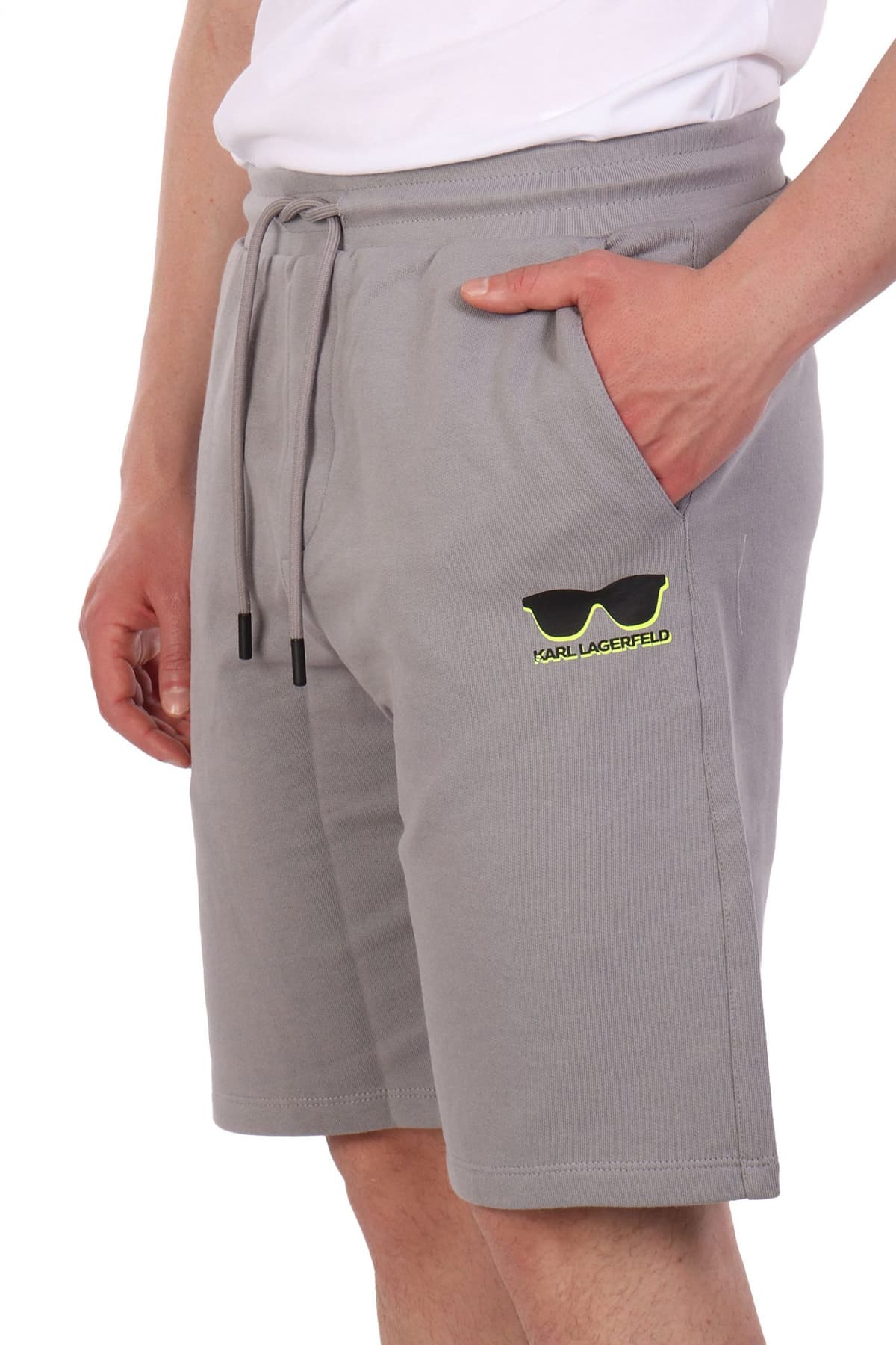 KARL LAGERFELD ΒΕΡΜΟΥΔΑ ΦΟΥΤΕΡ LOGO ΓΚΡΙ