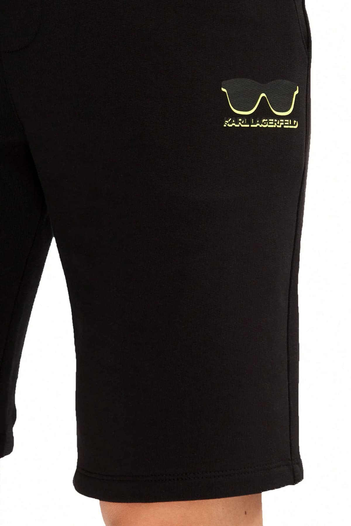 KARL LAGERFELD ΒΕΡΜΟΥΔΑ ΦΟΥΤΕΡ LOGO ΜΑΥΡΟ-ΚΙΤΡΙΝΟ