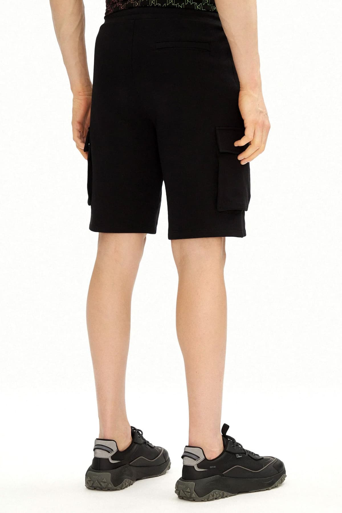 KARL LAGERFELD ΒΕΡΜΟΥΔΑ ΦΟΥΤΕΡ CARGO LOGO ΜΑΥΡΟ