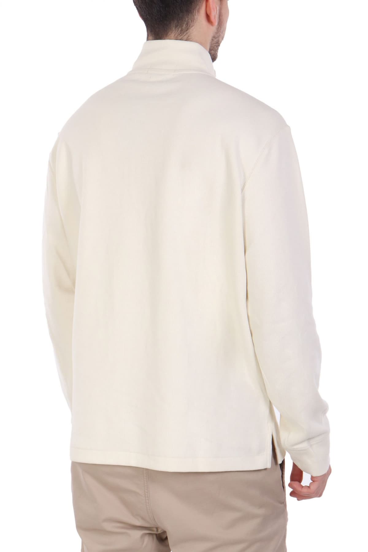 RALPH LAUREN ΠΛΕΚΤΟ HALFZIP LOGO ΕΚΡΟΥ