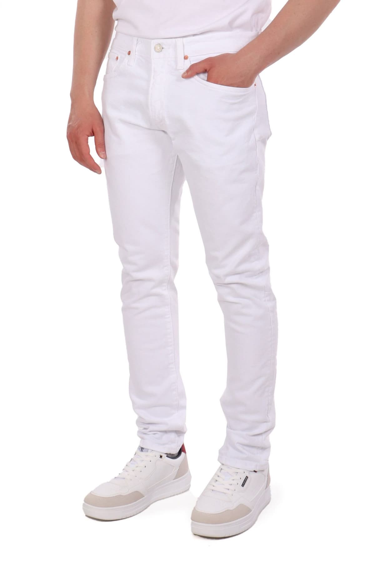 RALPH LAUREN ΠΑΝΤΕΛΟΝΙ JEANS SLIM SULLIVAN LOW STRETCH ΛΕΥΚΟ