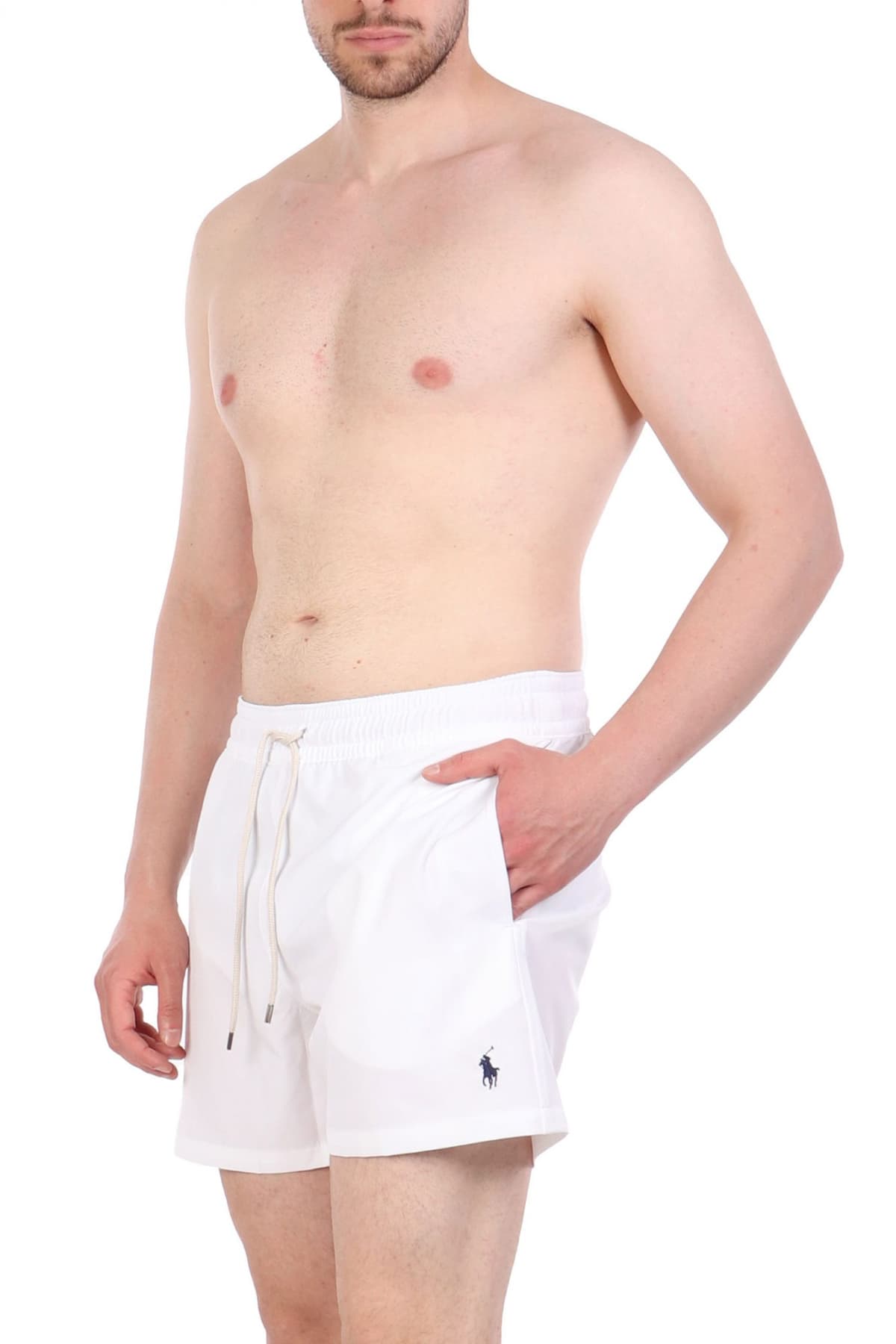 RALPH LAUREN ΜΑΓΙΩ SHORT M CLASSICS TRAVELER LOGO ΛΕΥΚΟ