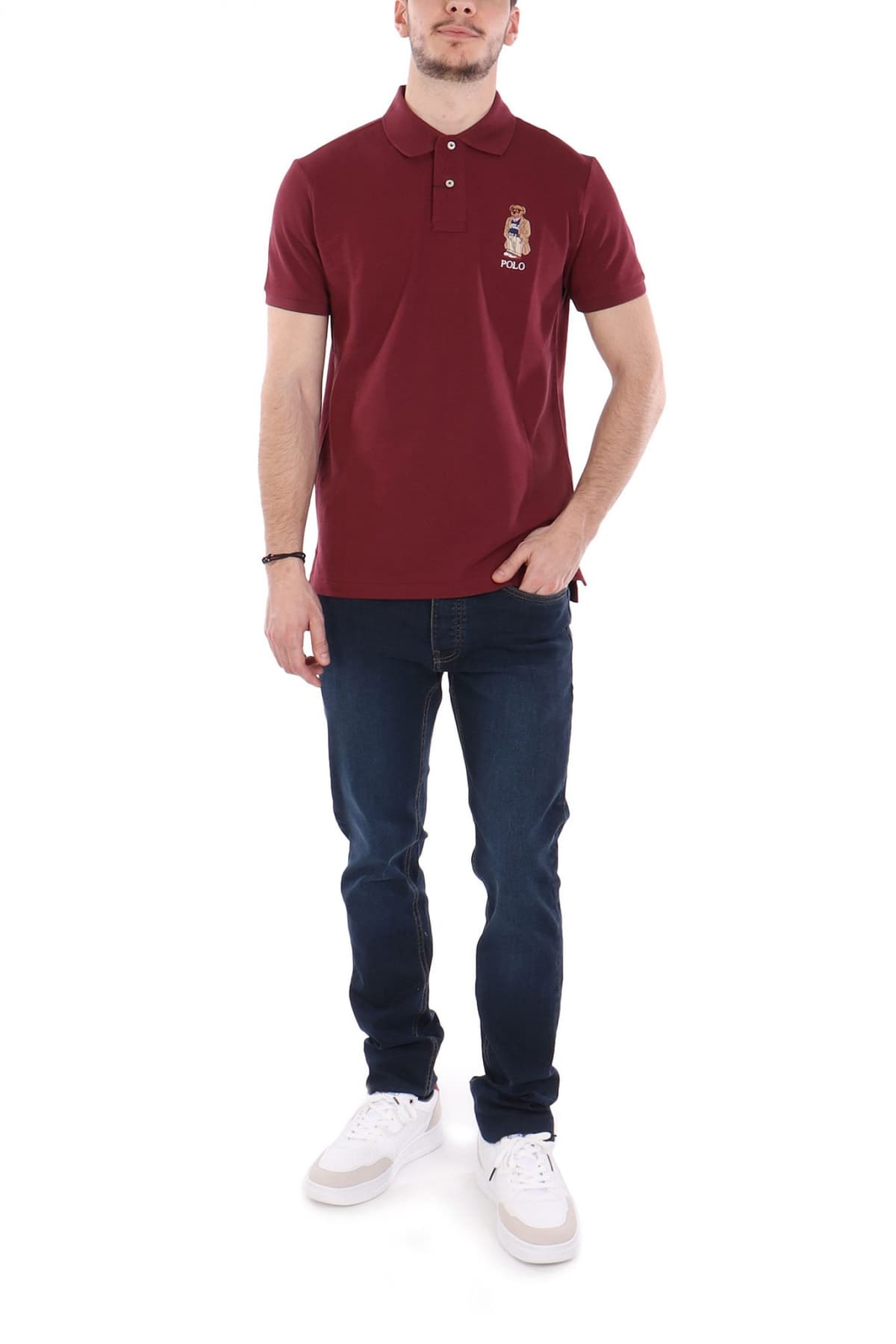 RALPH LAUREN POLO CUSTOM SLIM FIT LOGO BEAR ΜΠΟΡΝΤΩ