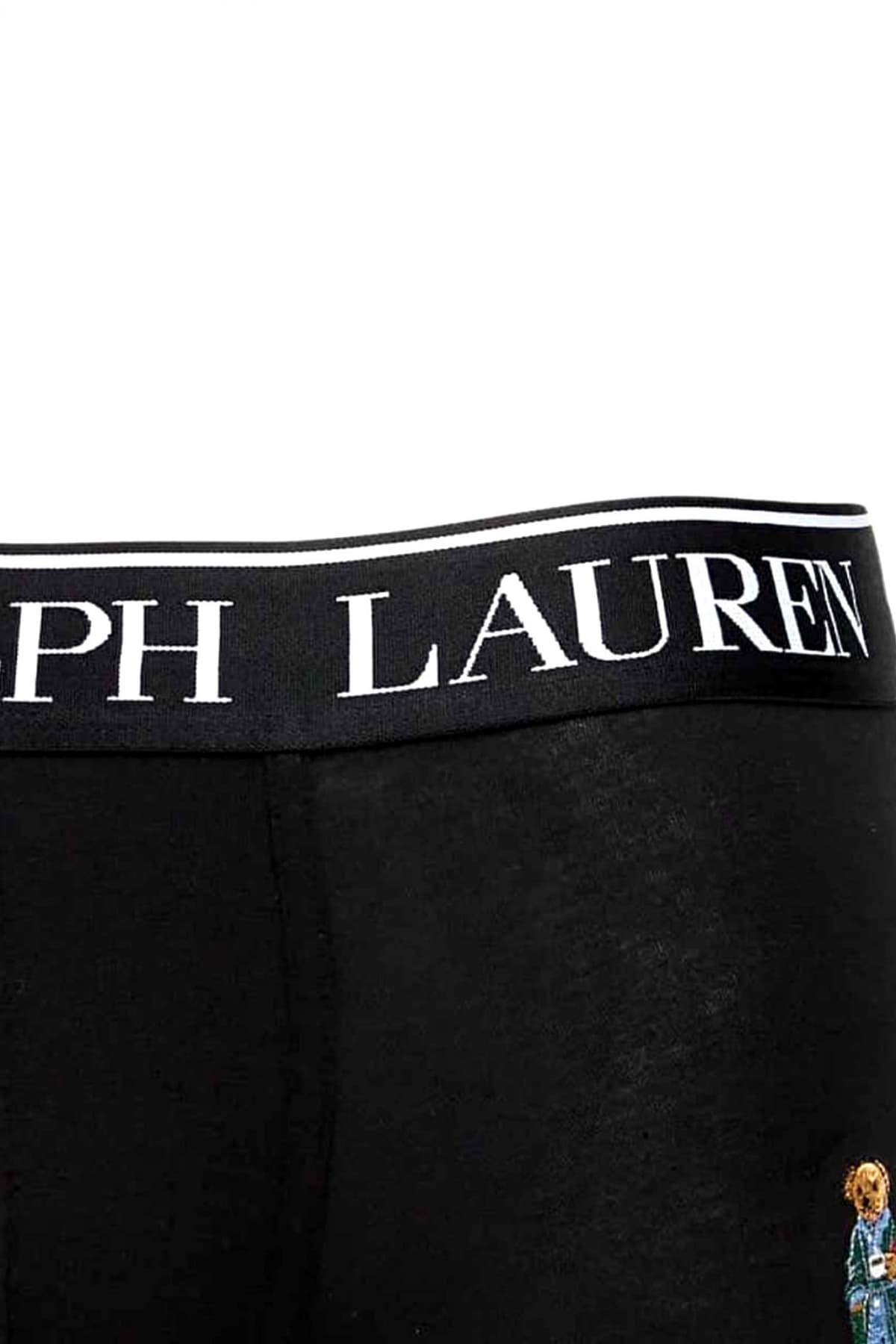 RALPH LAUREN UNDERWEAR ΕΣΩΡΟΥΧΟ TRUNK STRETCH COTTON LOGO BEAR ΜΑΥΡΟ